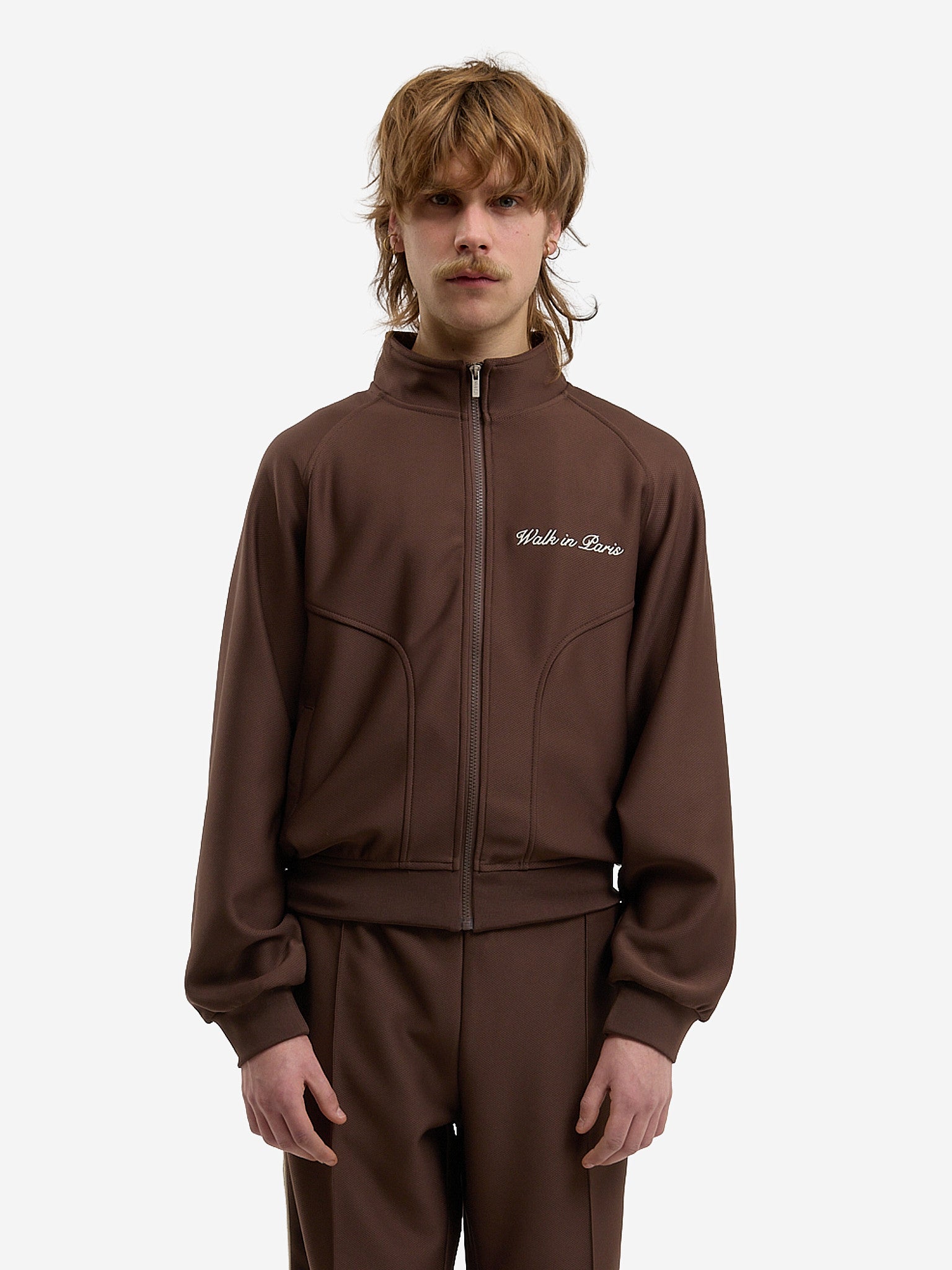 The brown Heritage jogging jacket 3