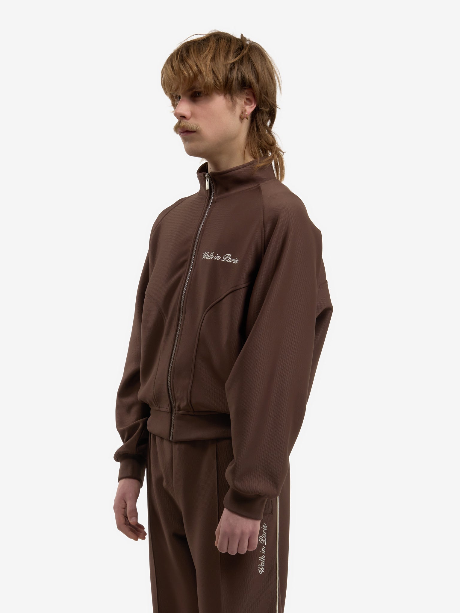 The brown Heritage jogging jacket 5
