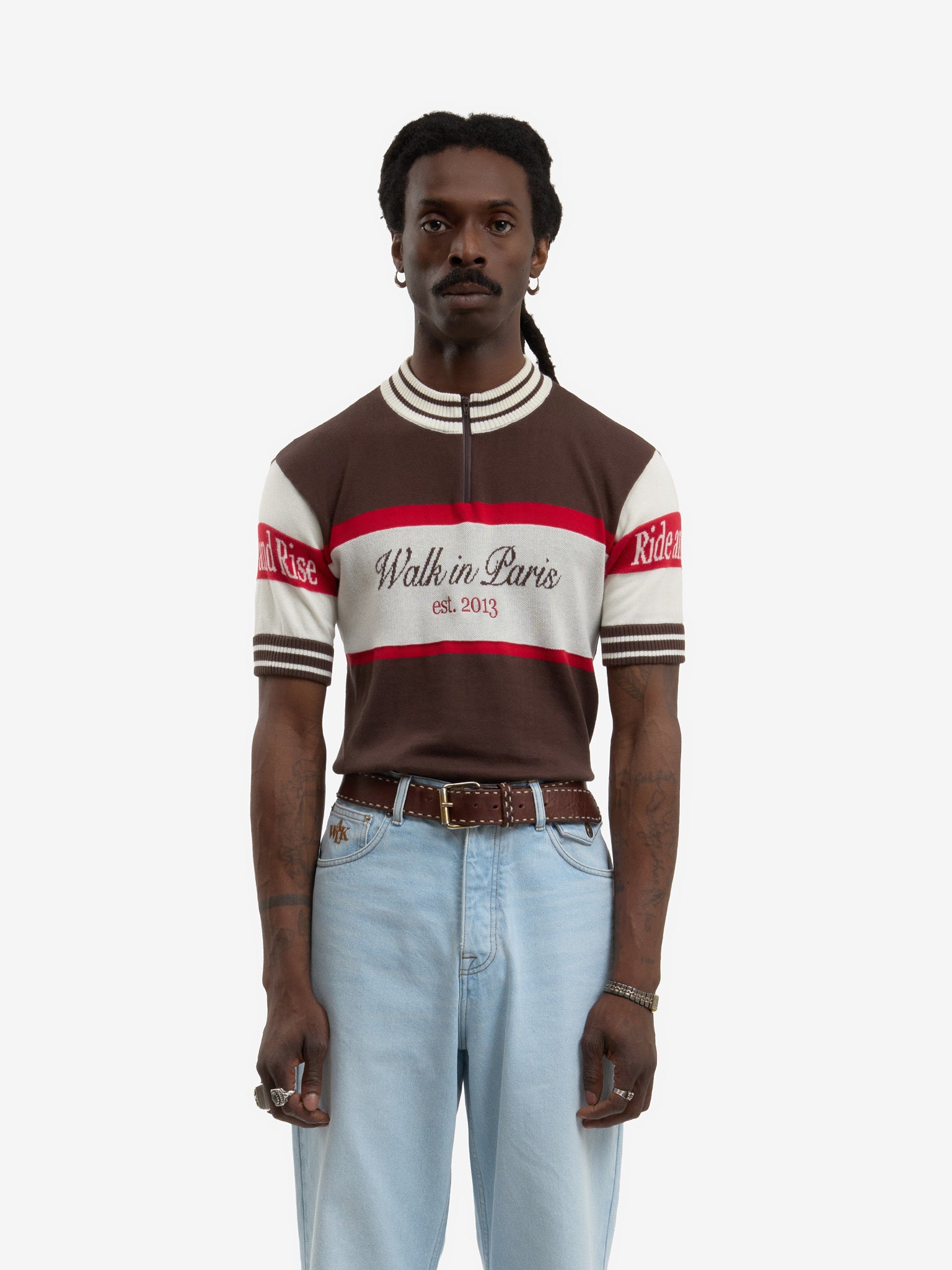 Le maillot de cycliste en maille marron 3