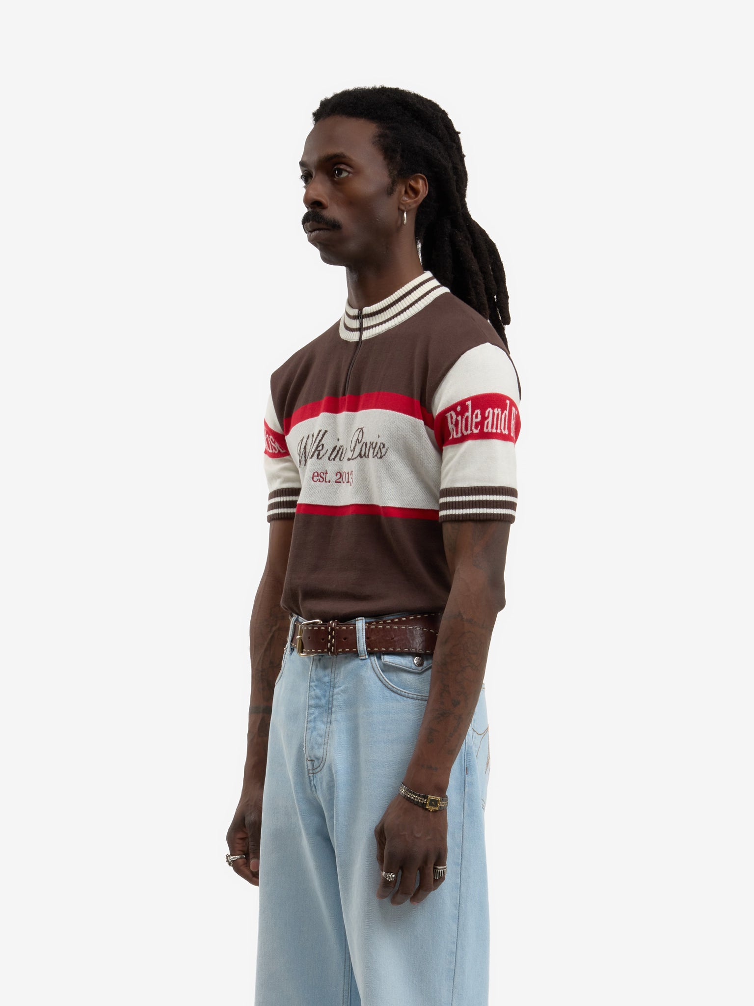 Le maillot de cycliste en maille marron 4