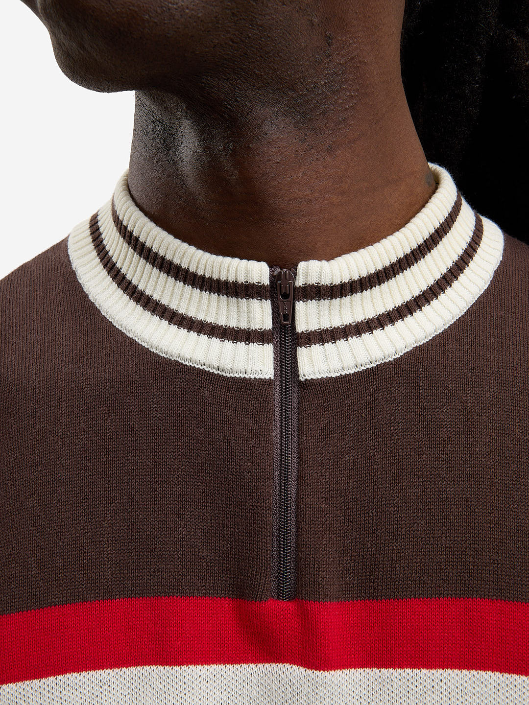 Le maillot de cycliste en maille marron
