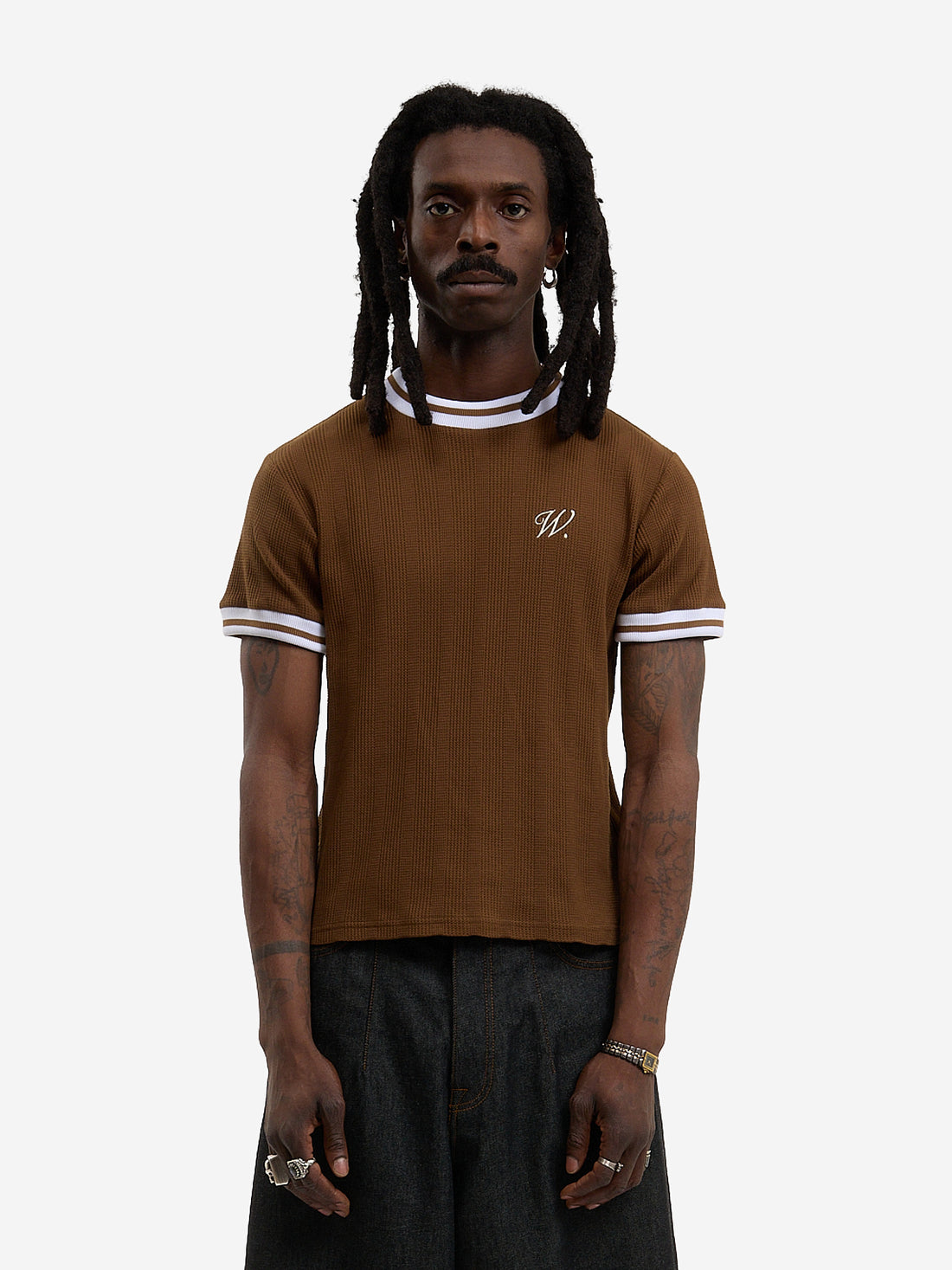 The brown knit t-shirt