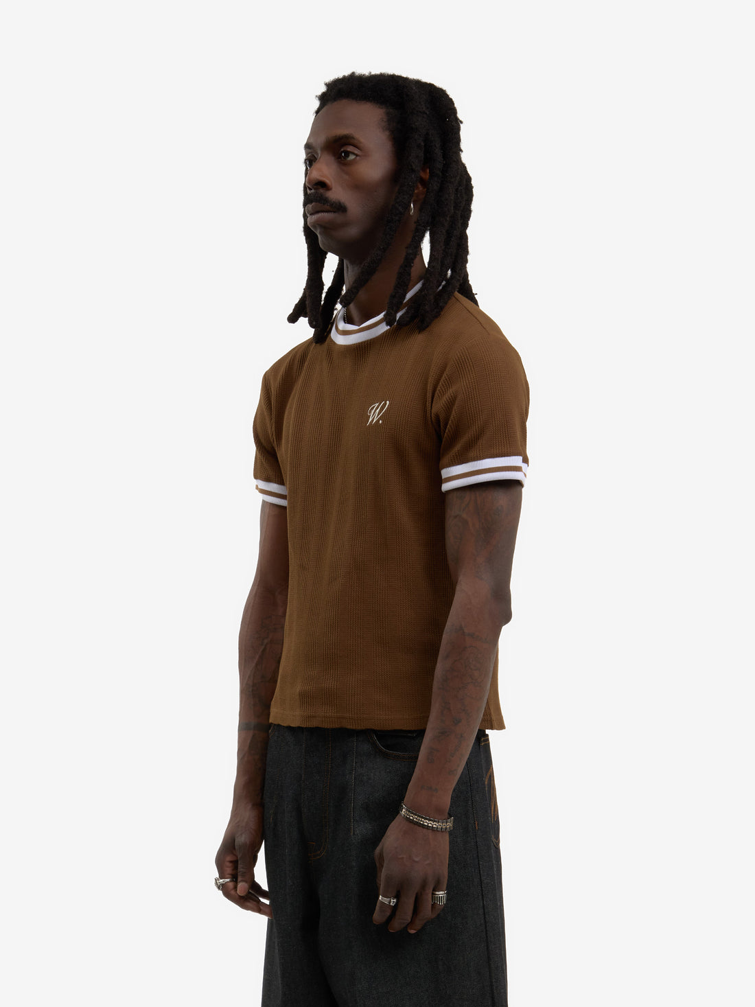 The brown knit t-shirt