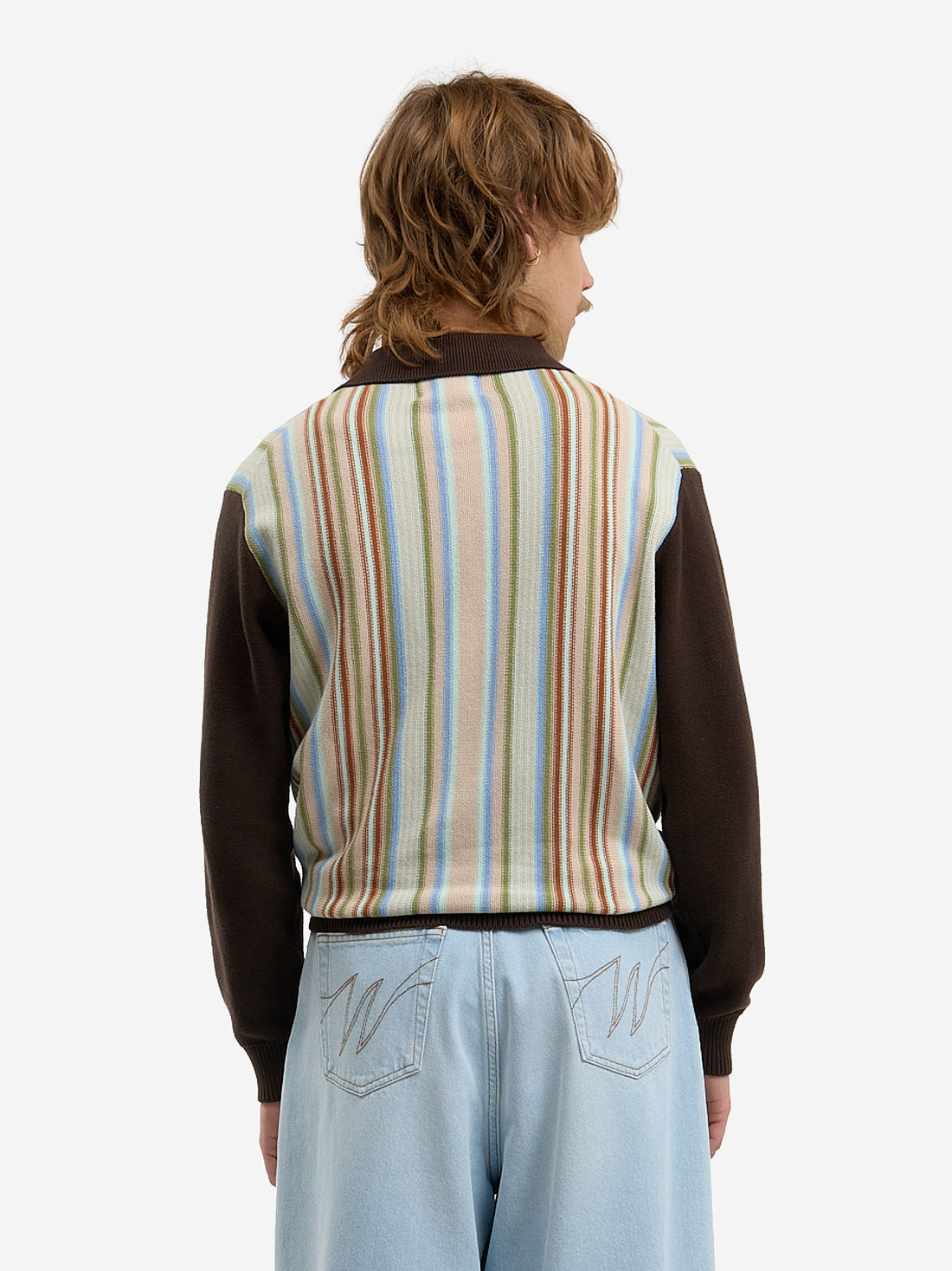 The brown striped cardigan