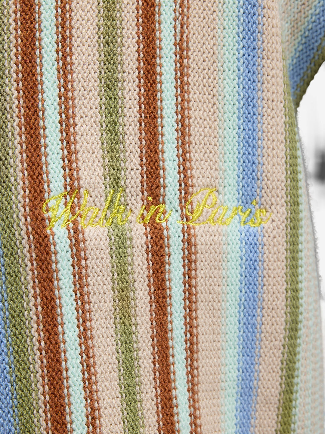 The brown striped cardigan