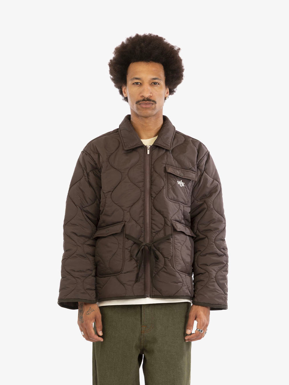 The brown quilted jacket 3