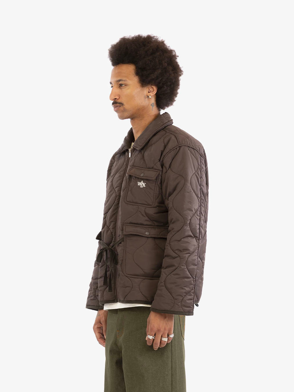 The brown quilted jacket 4