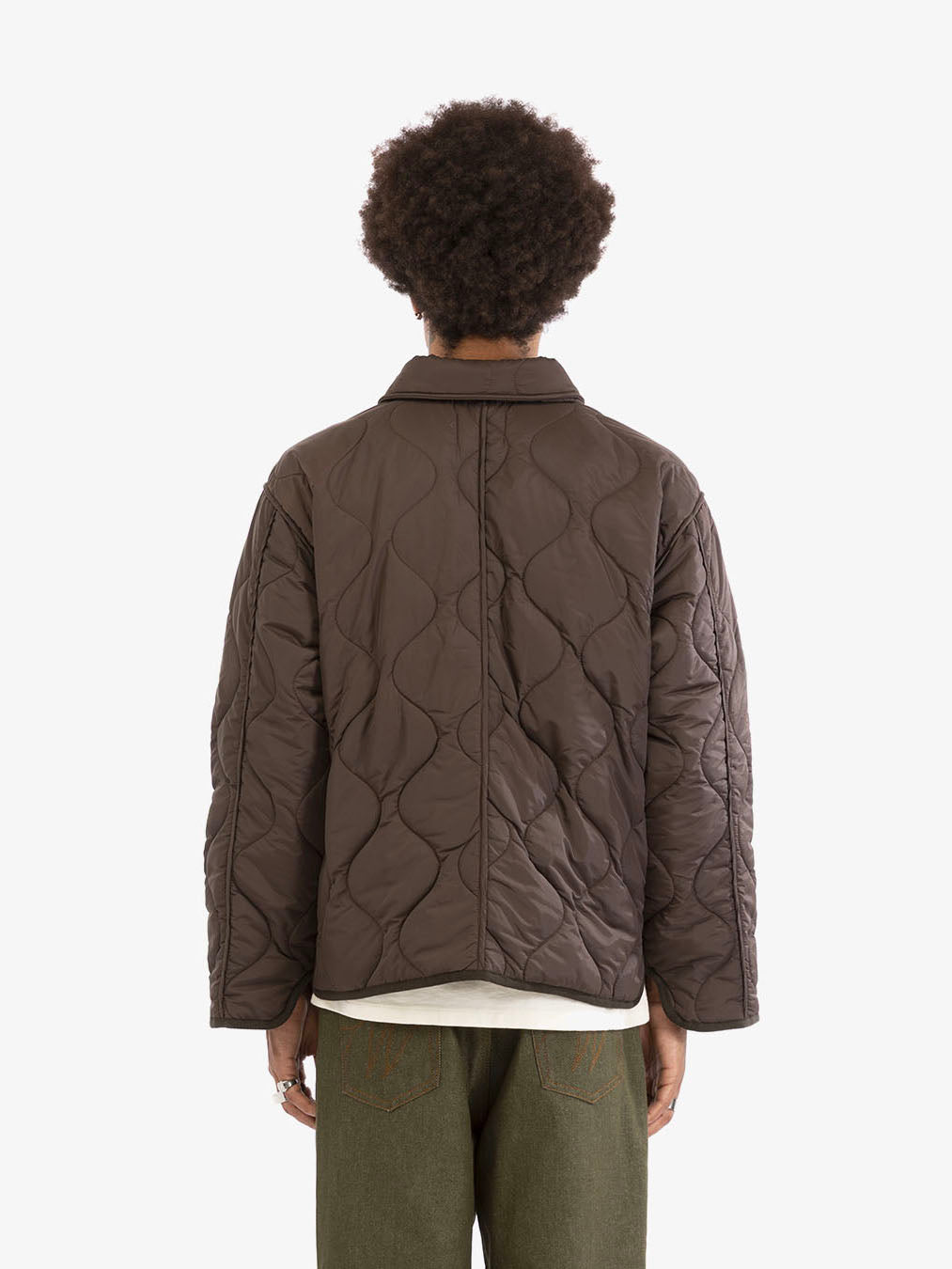 The brown quilted jacket 5