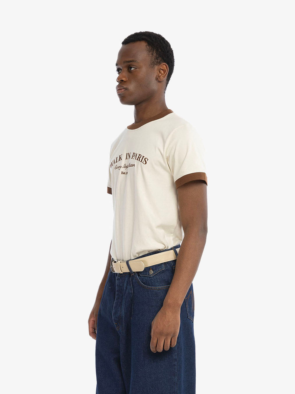 The beige Every Step Matters t-shirt  3