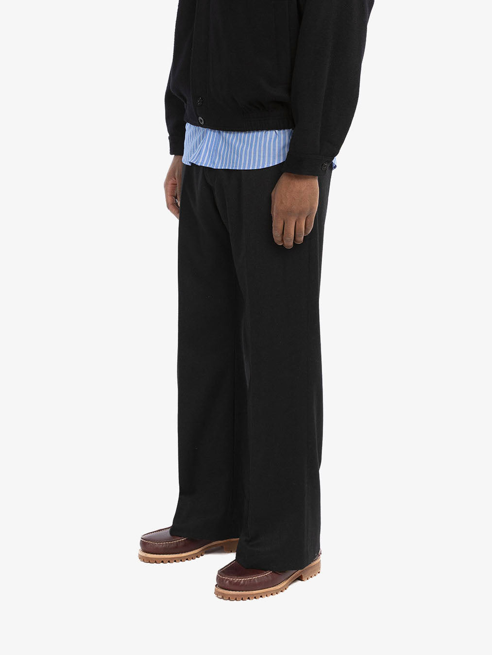 Black flared suit pants