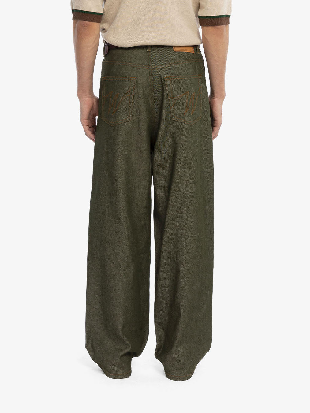 Raw green denim baggy 6