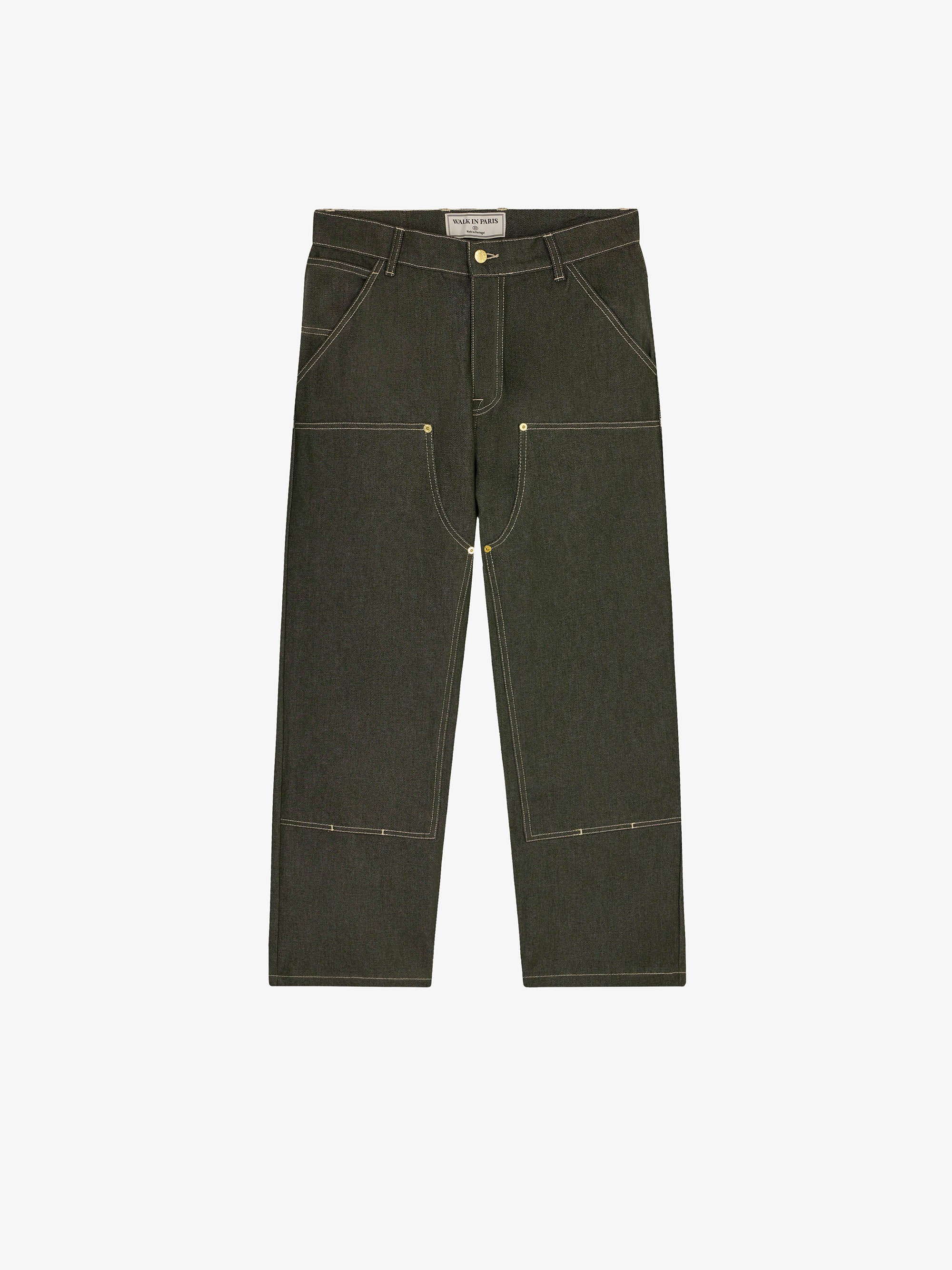 Le pantalon du menuisier en denim vert 1
