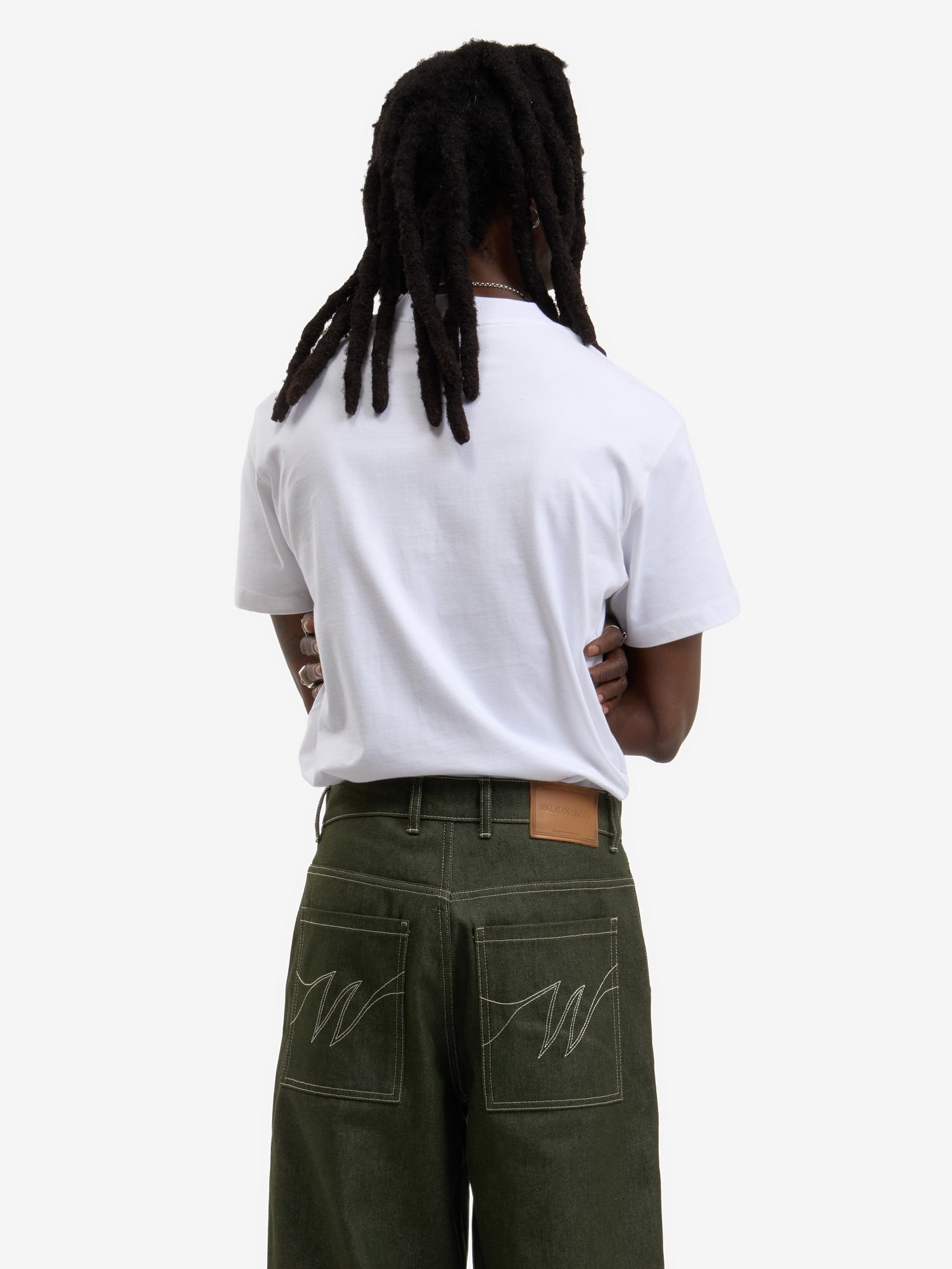 Le pantalon du menuisier en denim vert 7