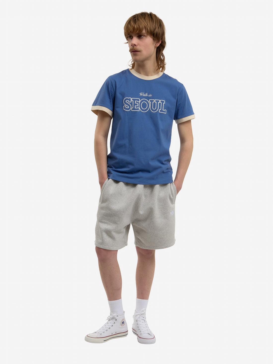 The grey fleece shorts