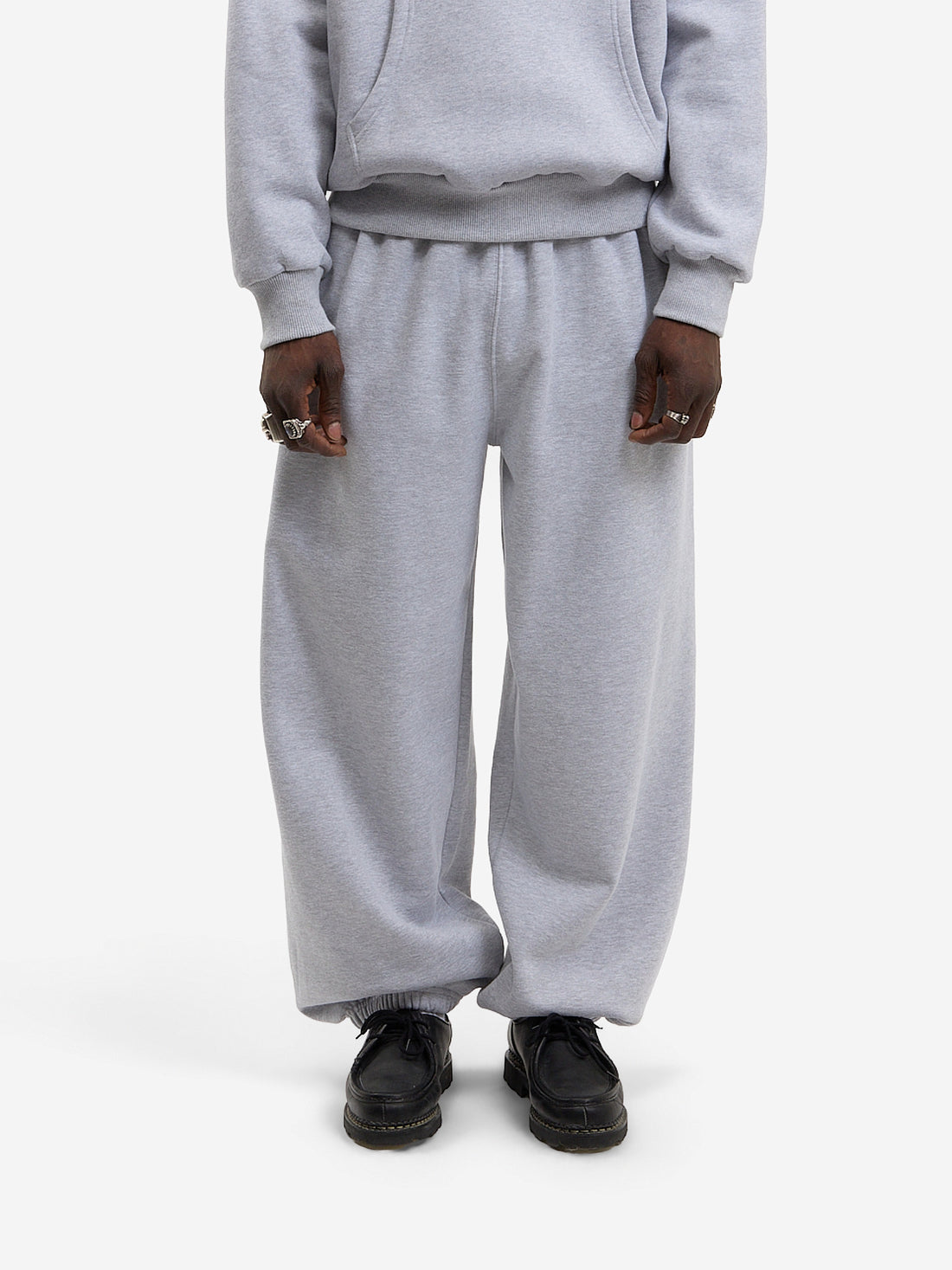 The grey jogging pants