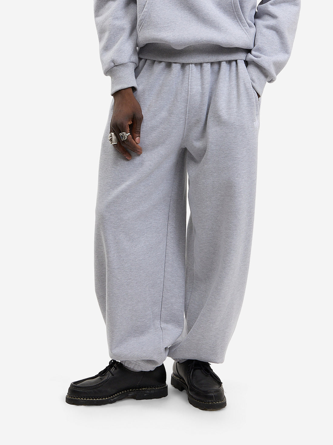 The grey jogging pants