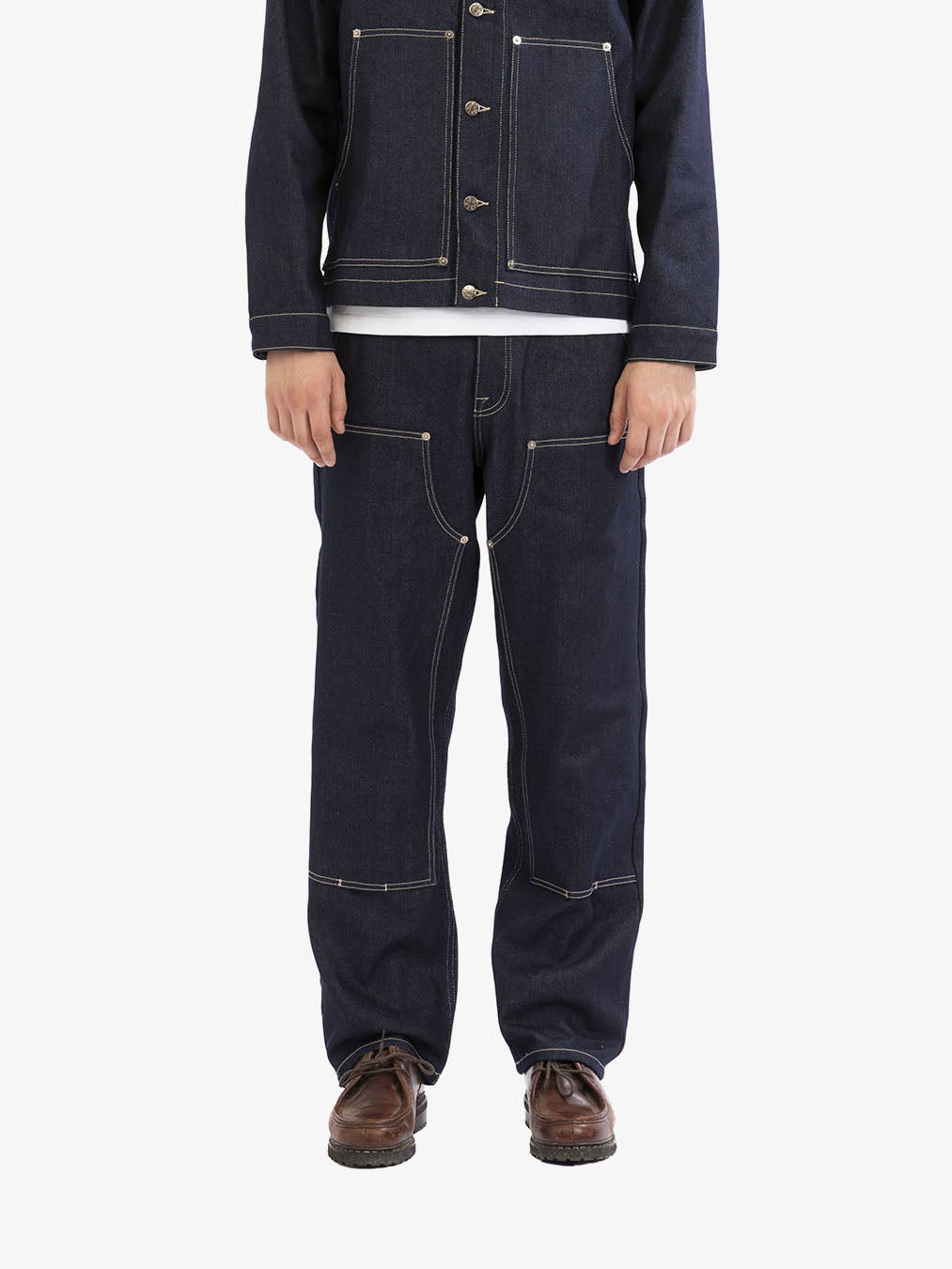 Raw denim carpenter pants 3