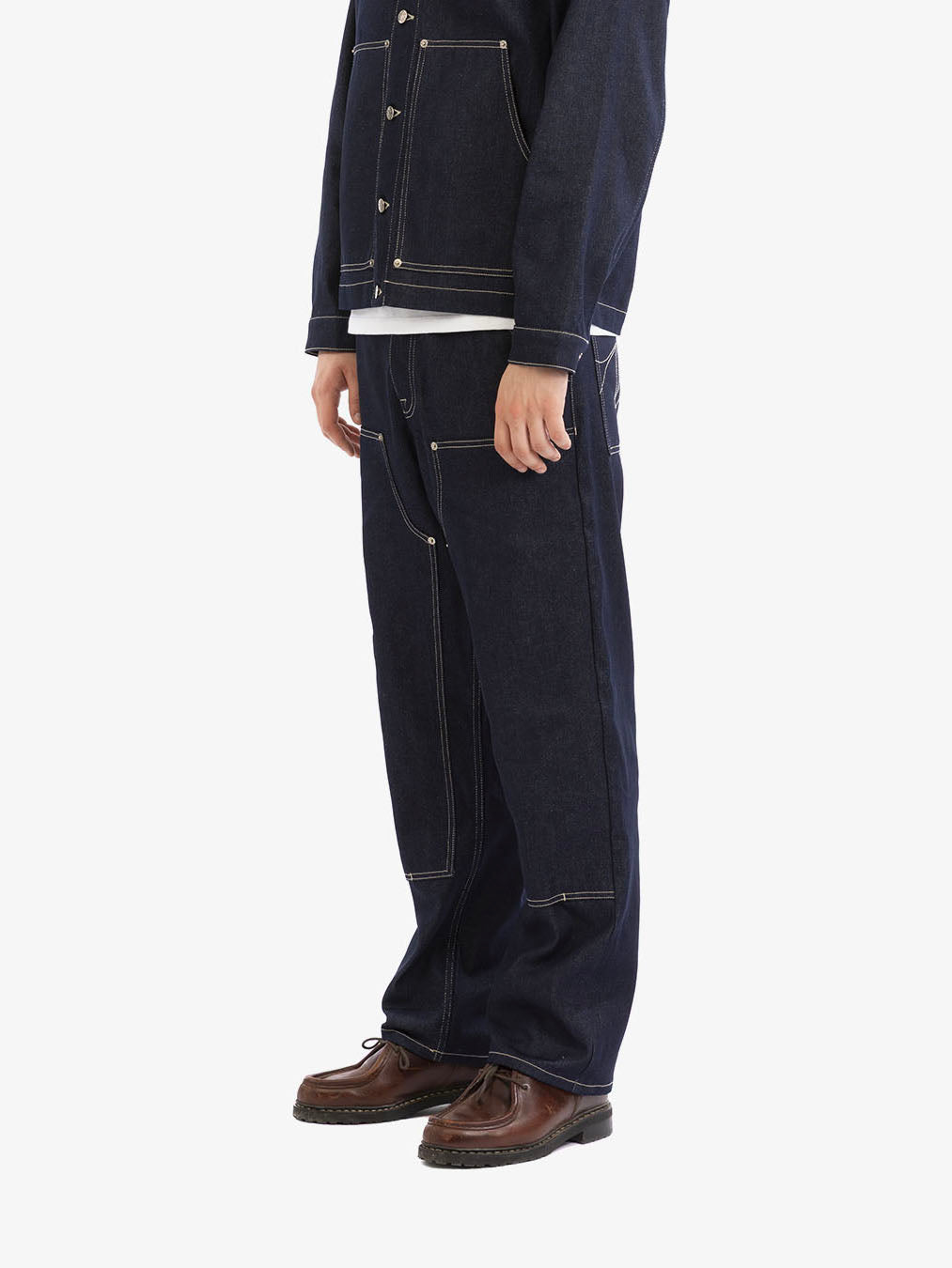 Raw denim carpenter pants 4