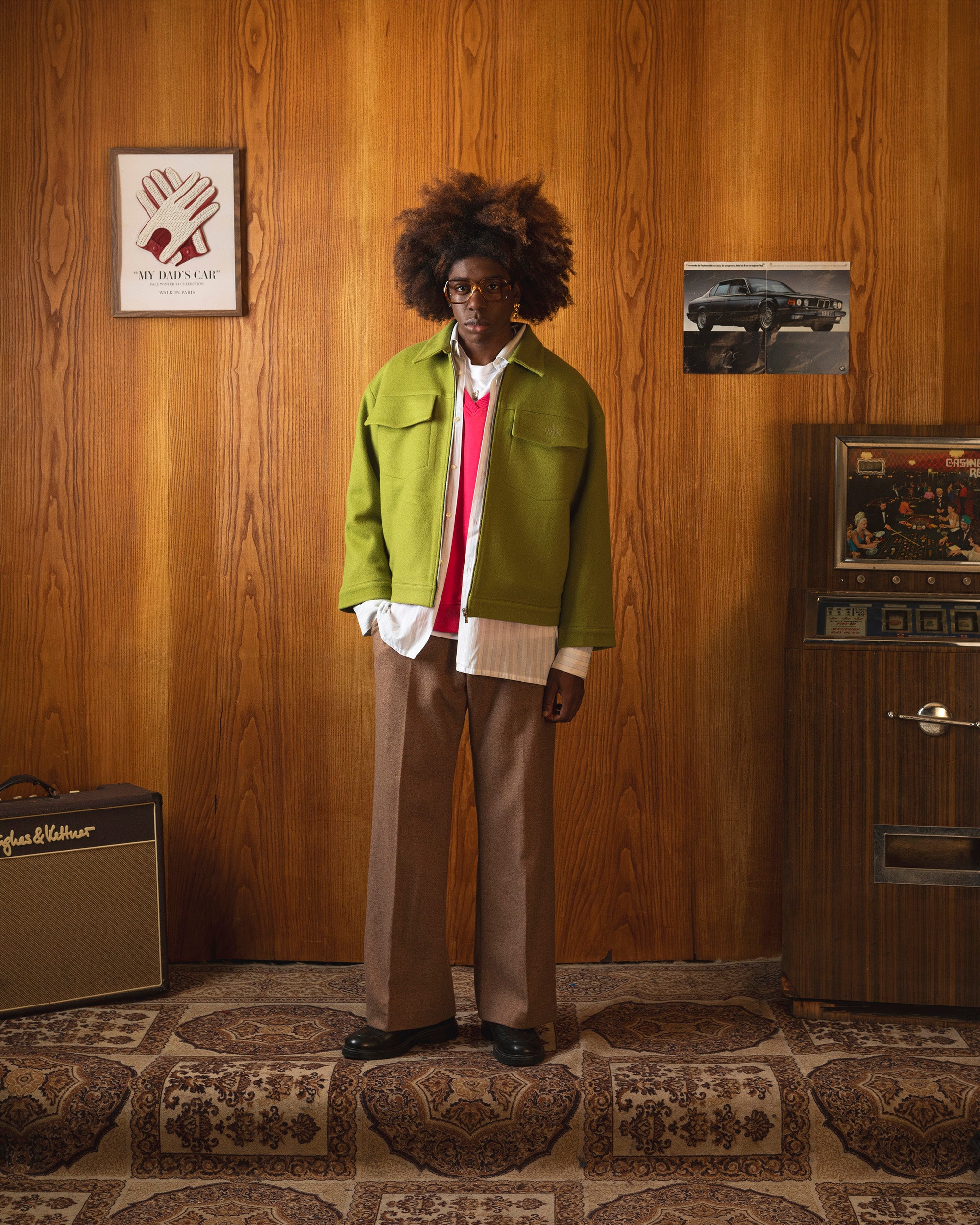 La veste vert émeraude en laine 4