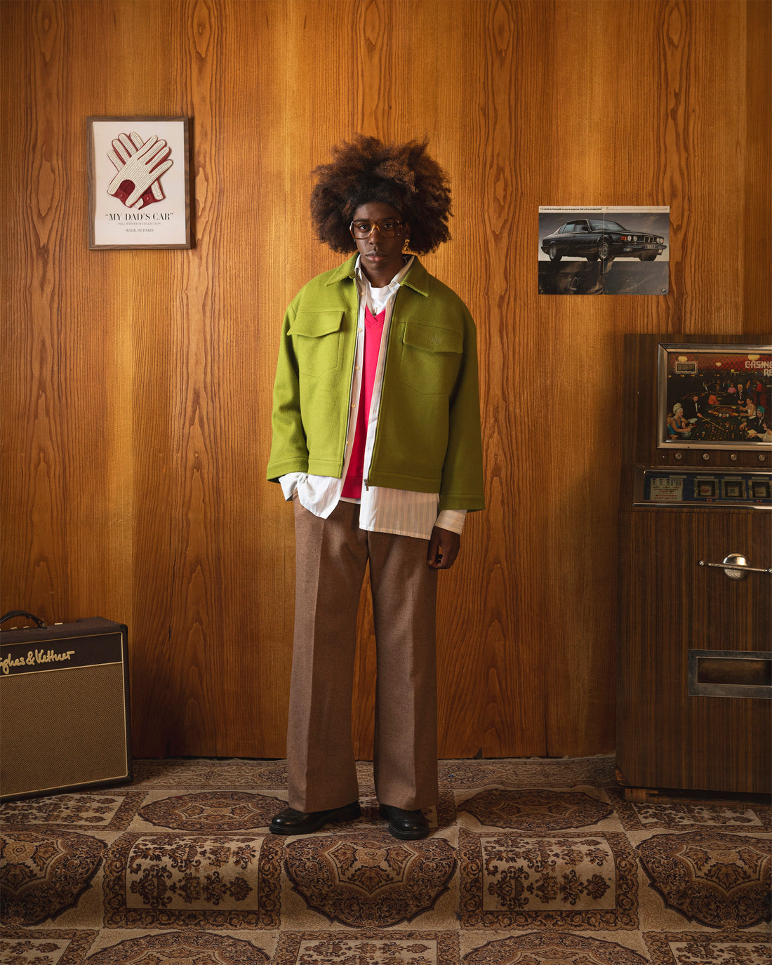 La veste vert émeraude en laine