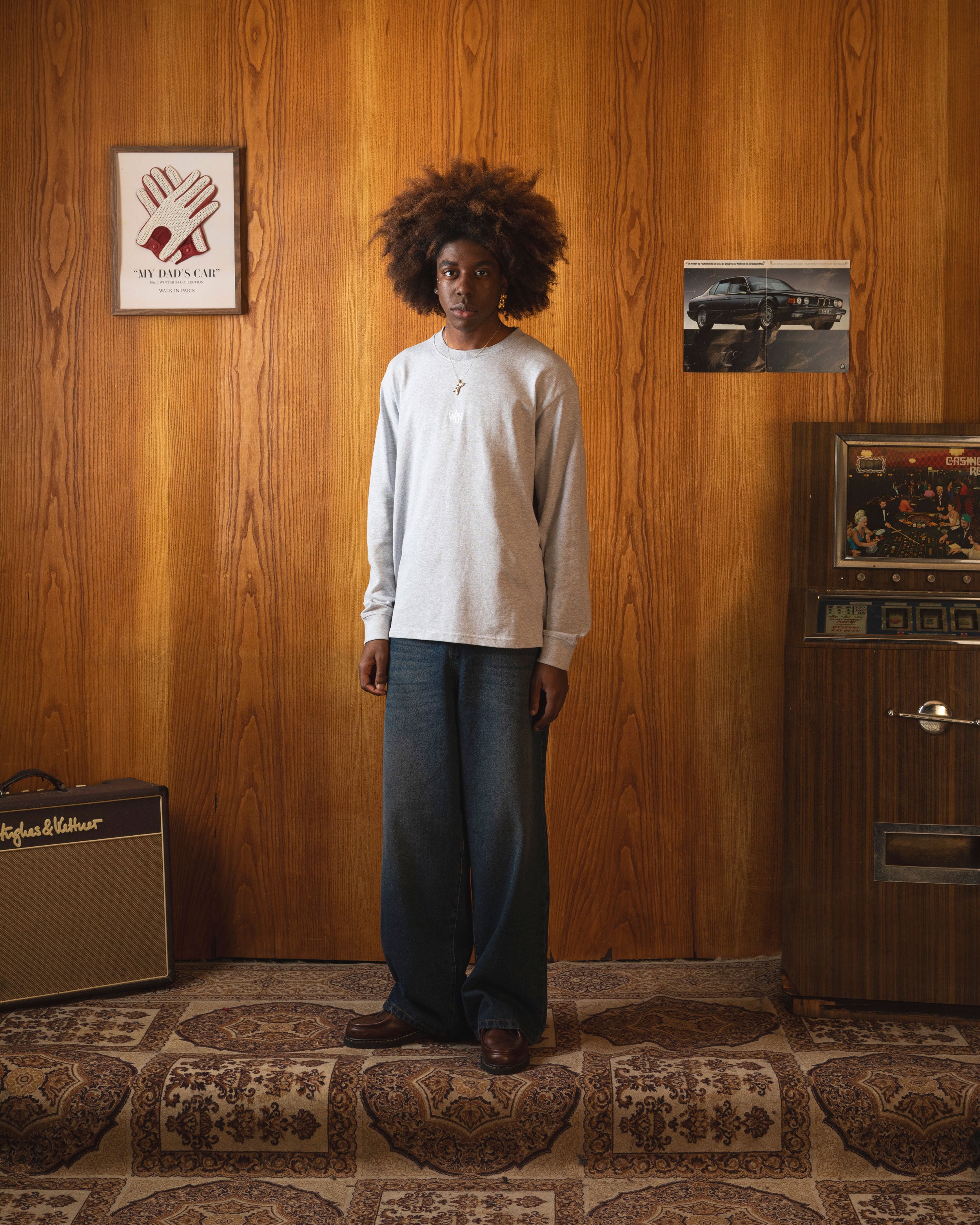 Le t-shirt manches longues signature gris 3