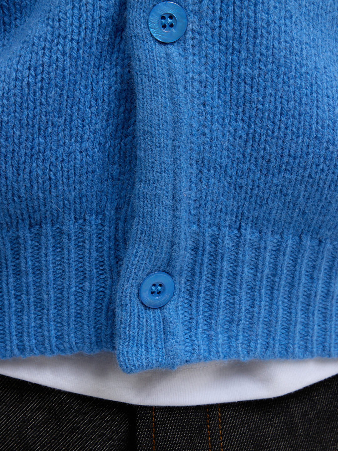The light blue cardigan