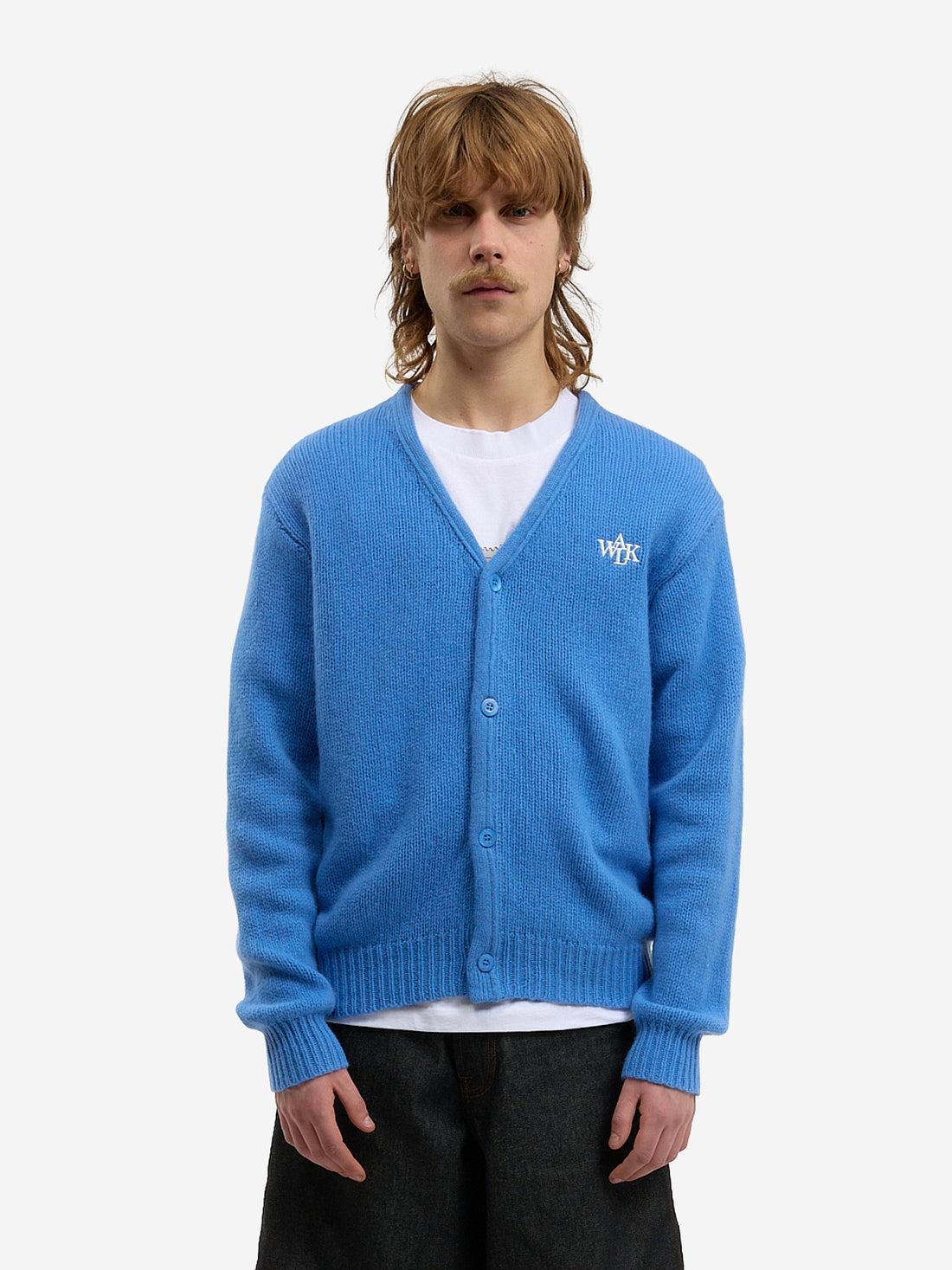 The light blue cardigan