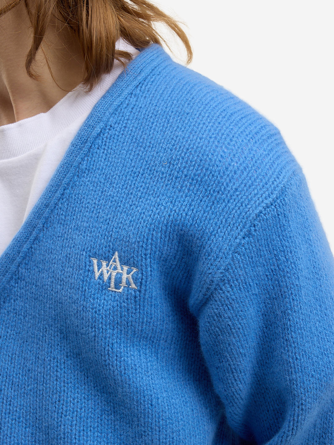 The light blue cardigan