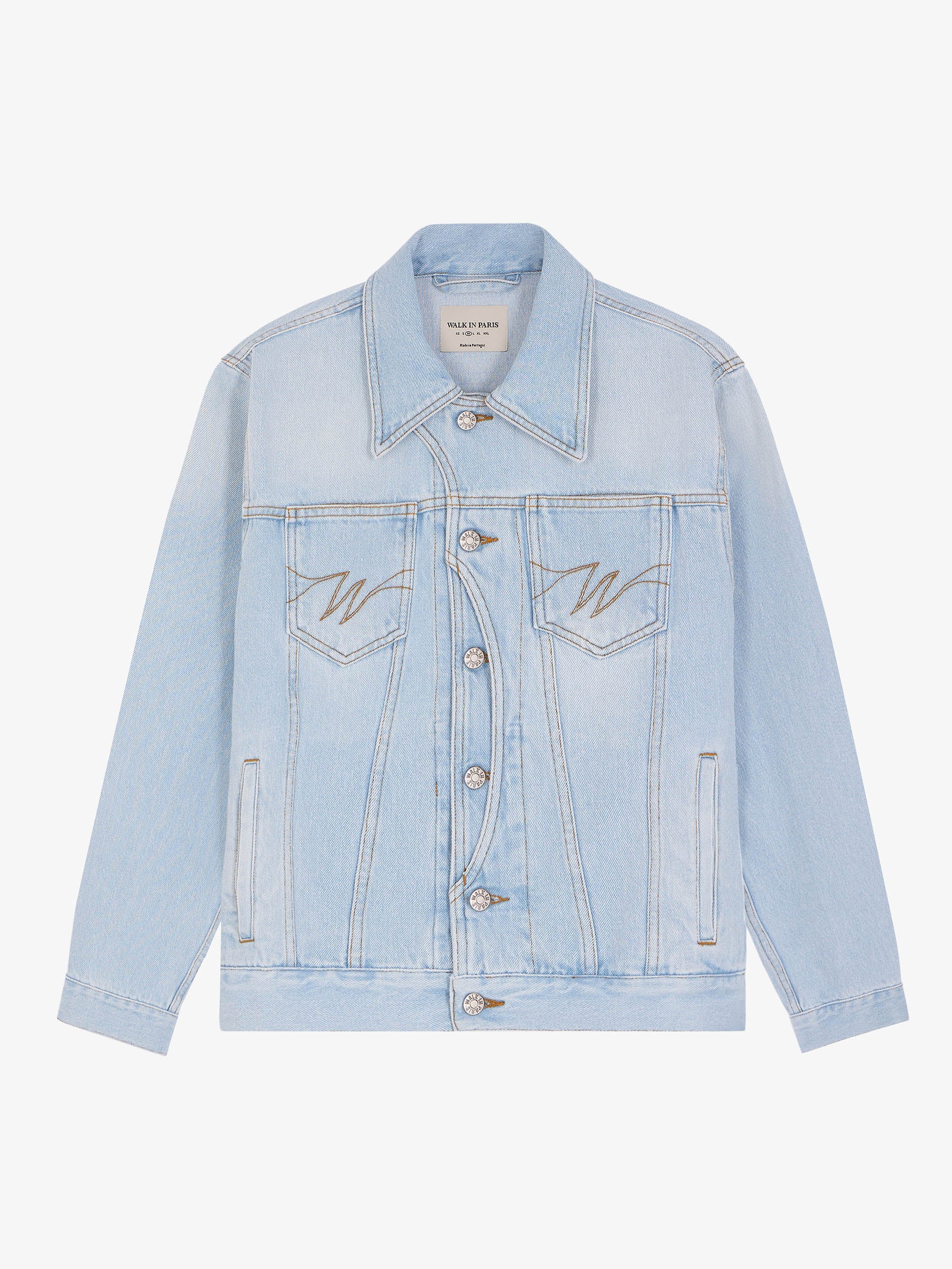 La veste du postier en denim clair délavé 1