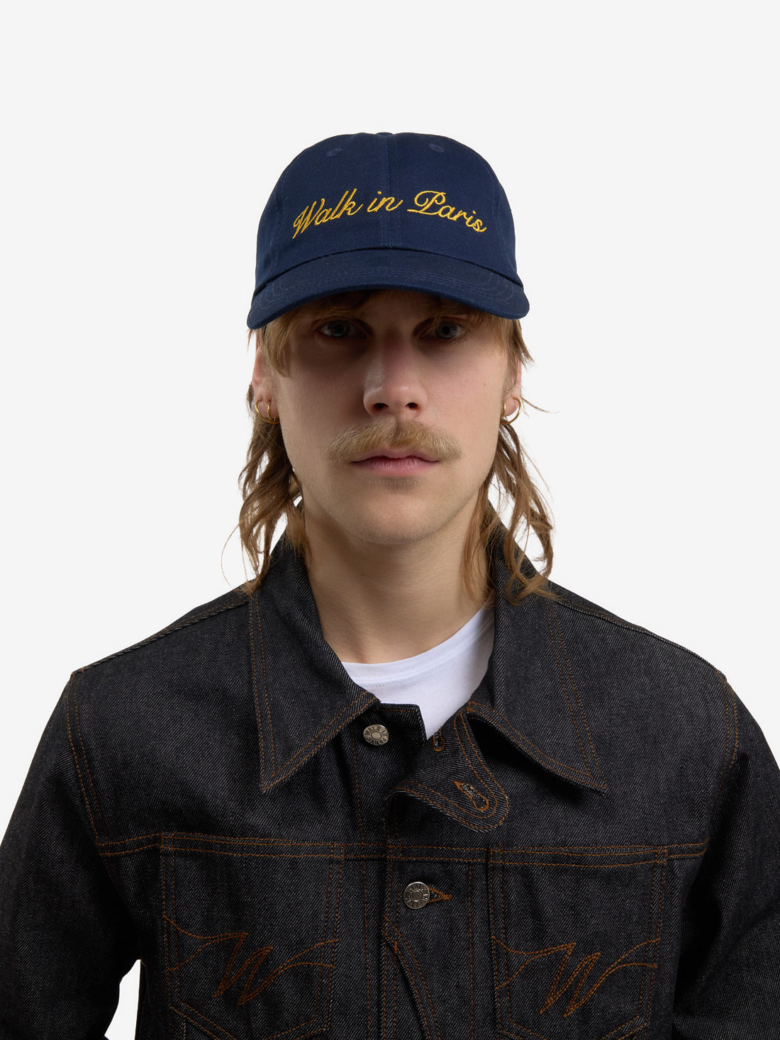 The navy blue baseball cap