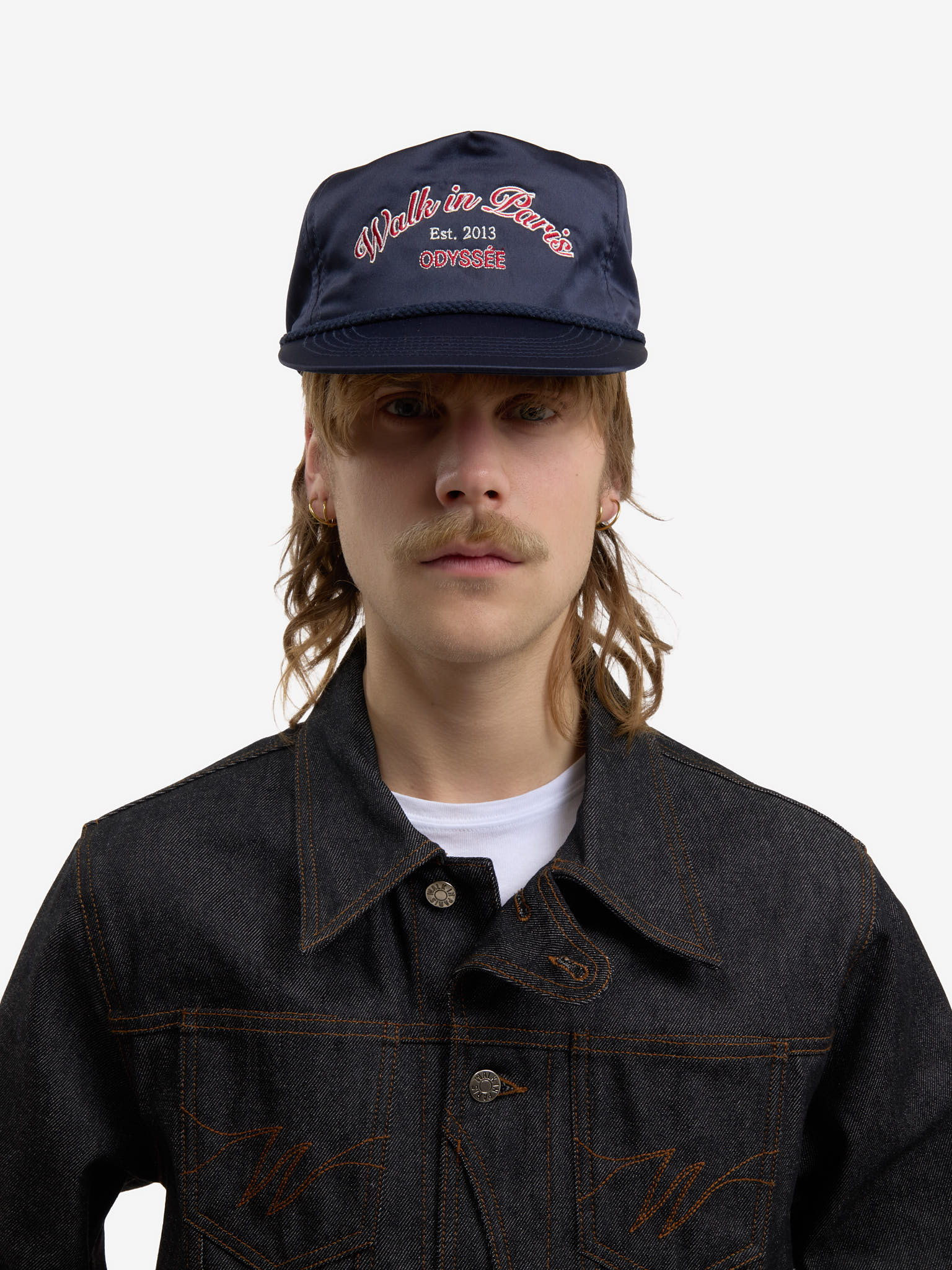 The blue satin Odyssey cap 6