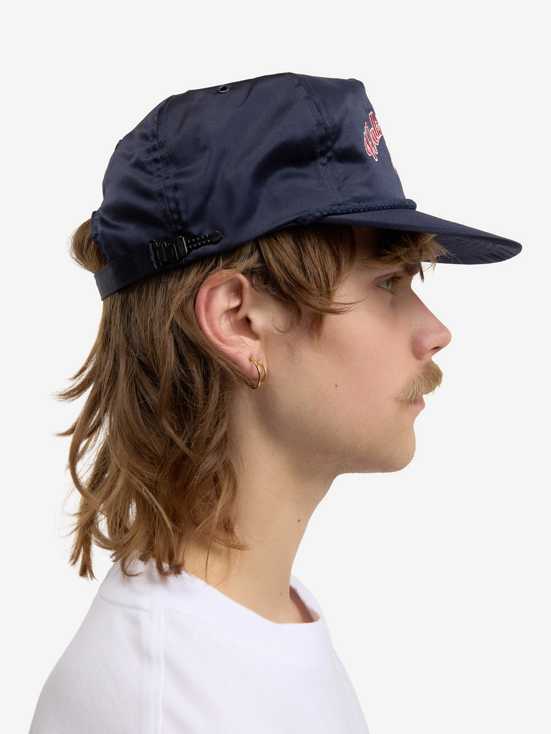 The blue satin Odyssey cap