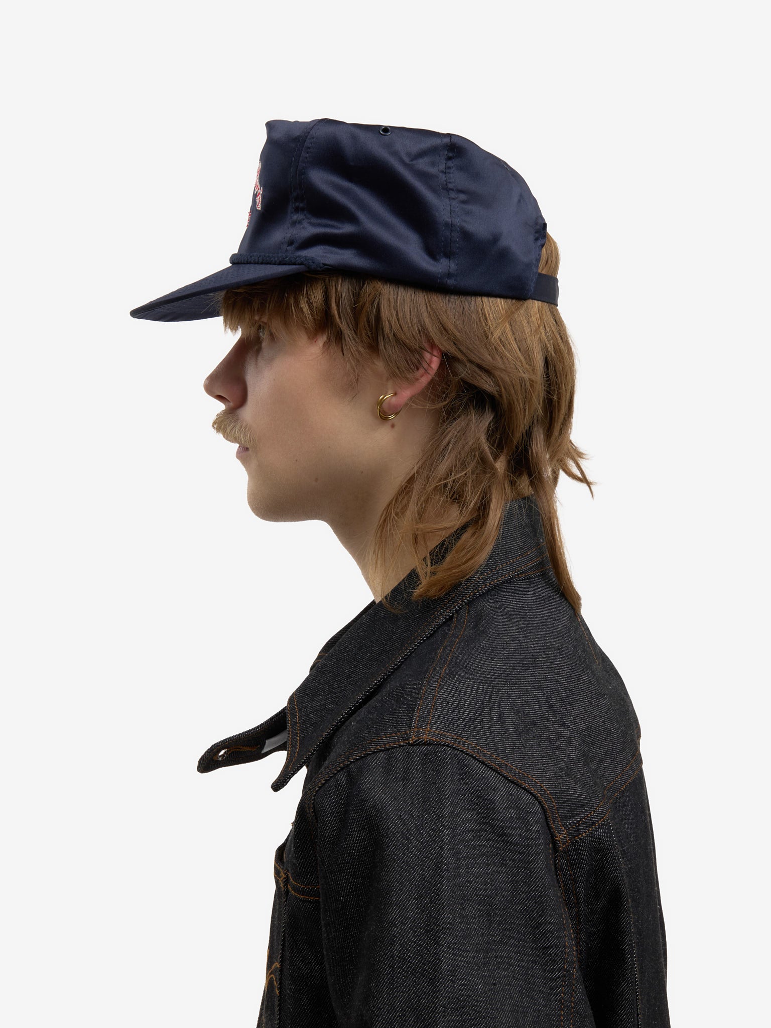 The blue satin Odyssey cap 7