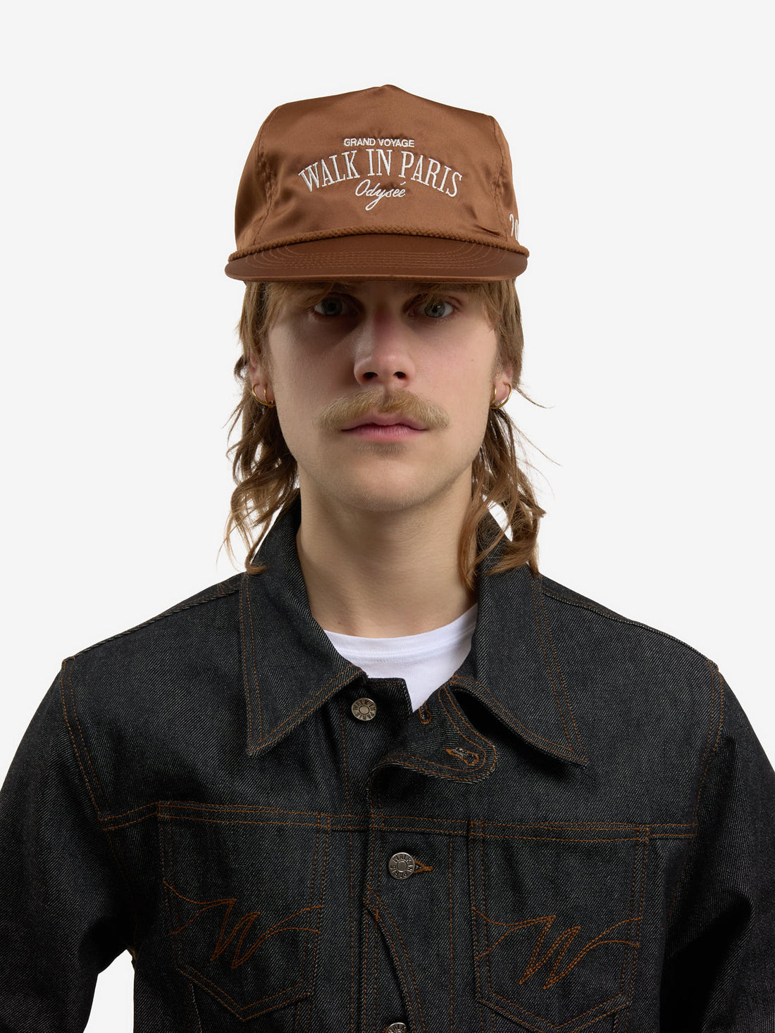 The Odyssey cap in brown satin