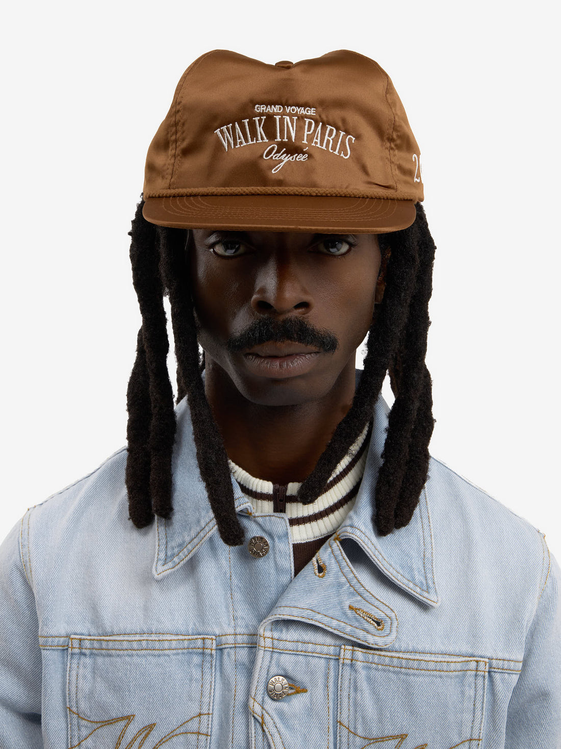 The Odyssey cap in brown satin