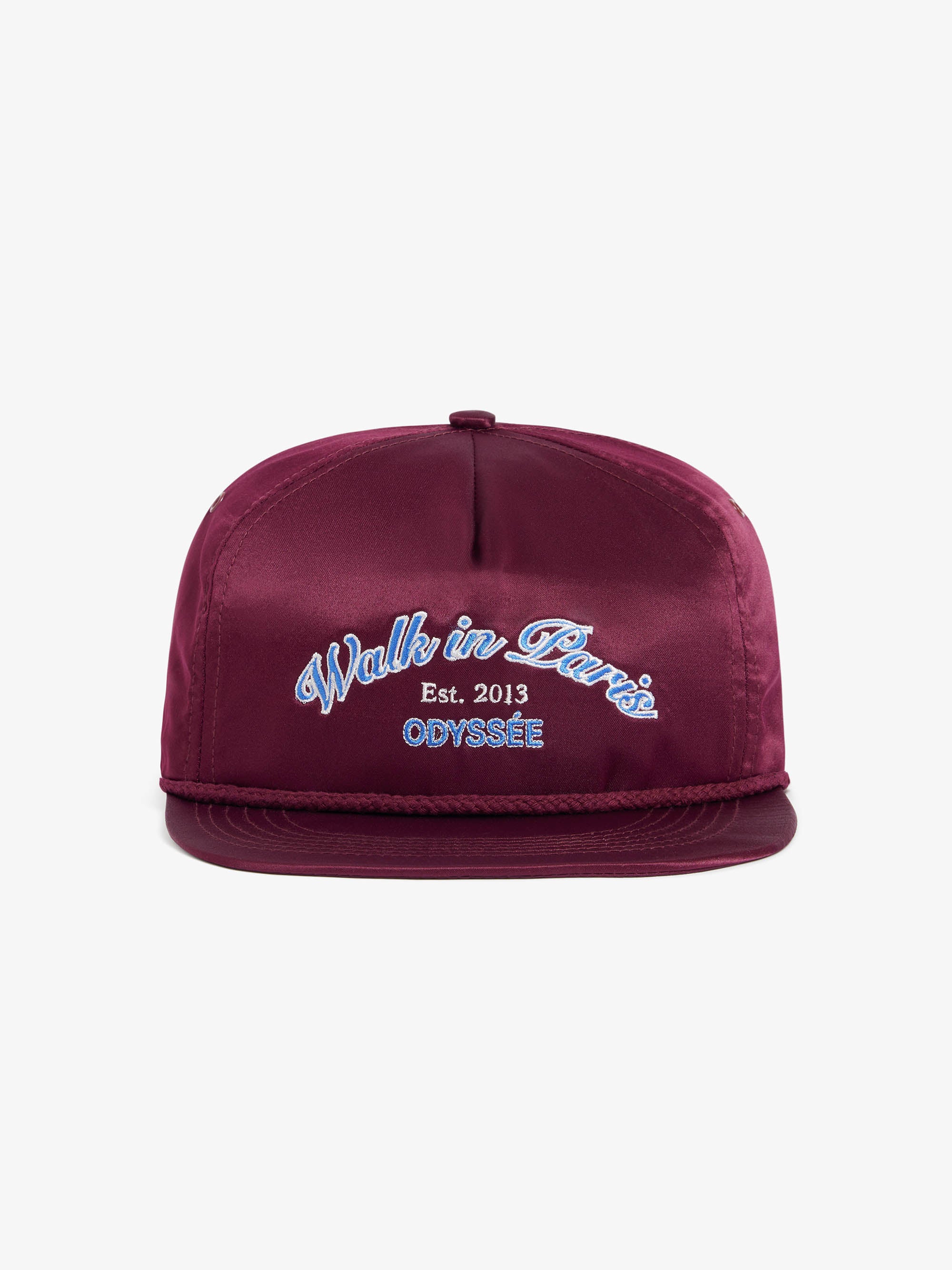 The Odyssée satin burgundy cap 1