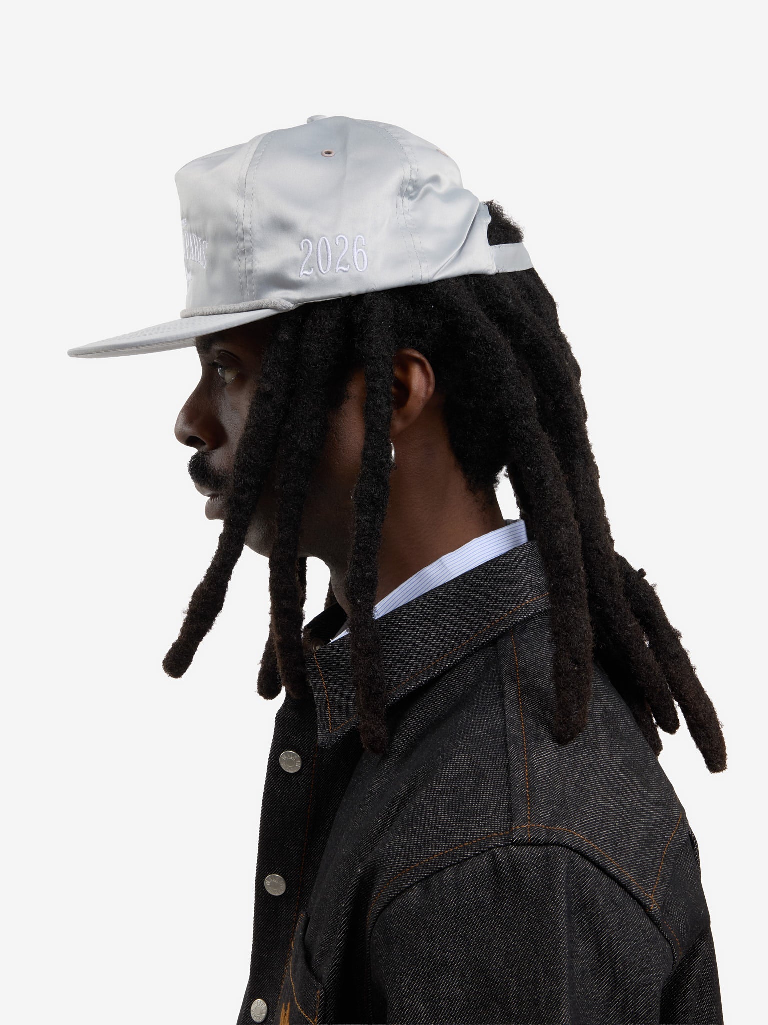 The Odyssey cap in grey satin 9