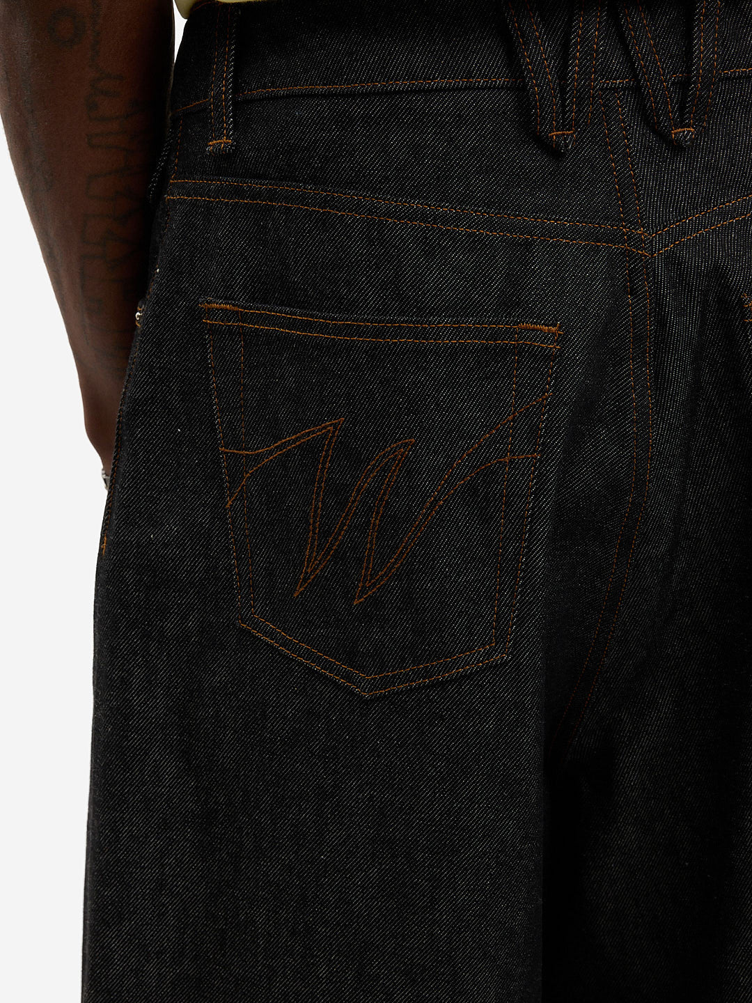 Raw denim balloon shorts 7