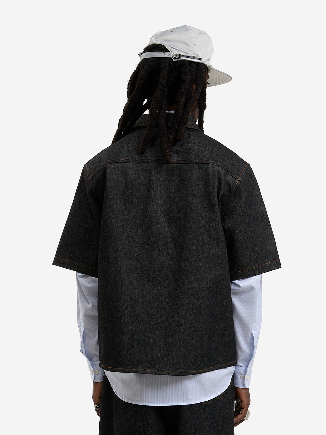 The raw denim shirt