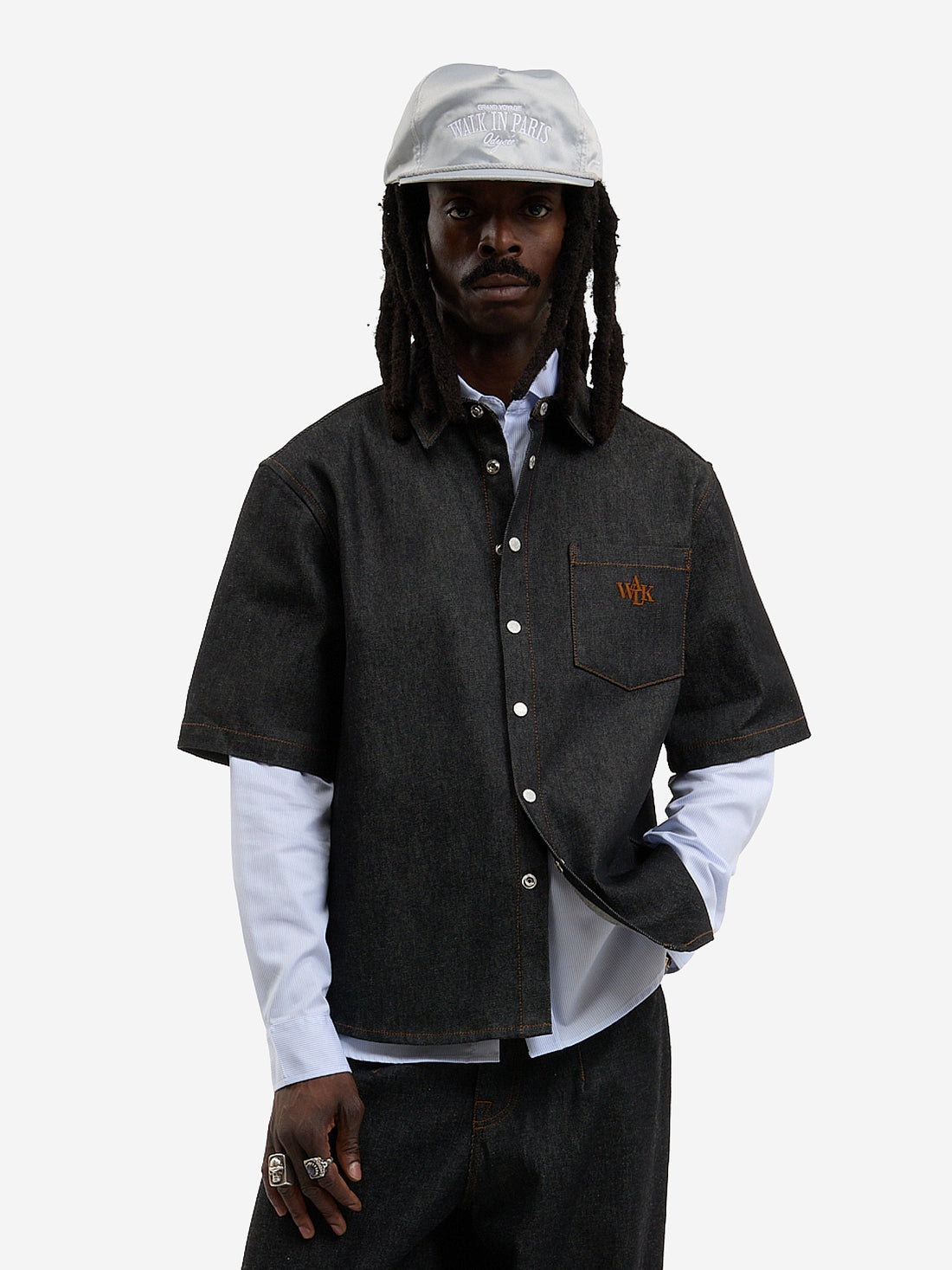 The raw denim shirt