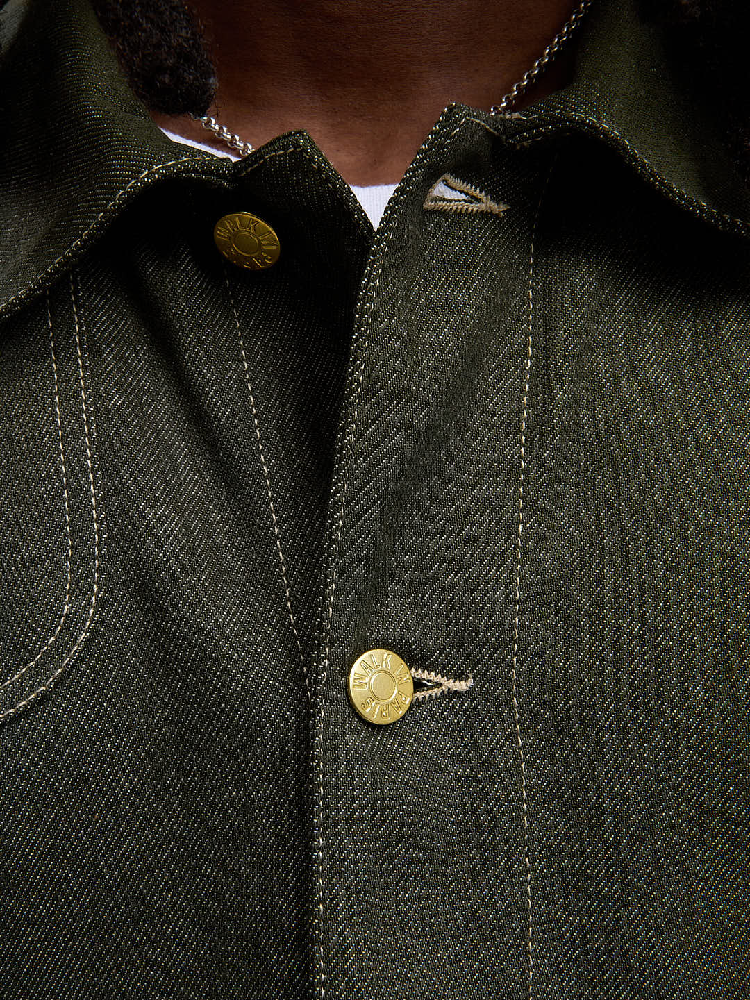 La veste du menuisier en denim vert