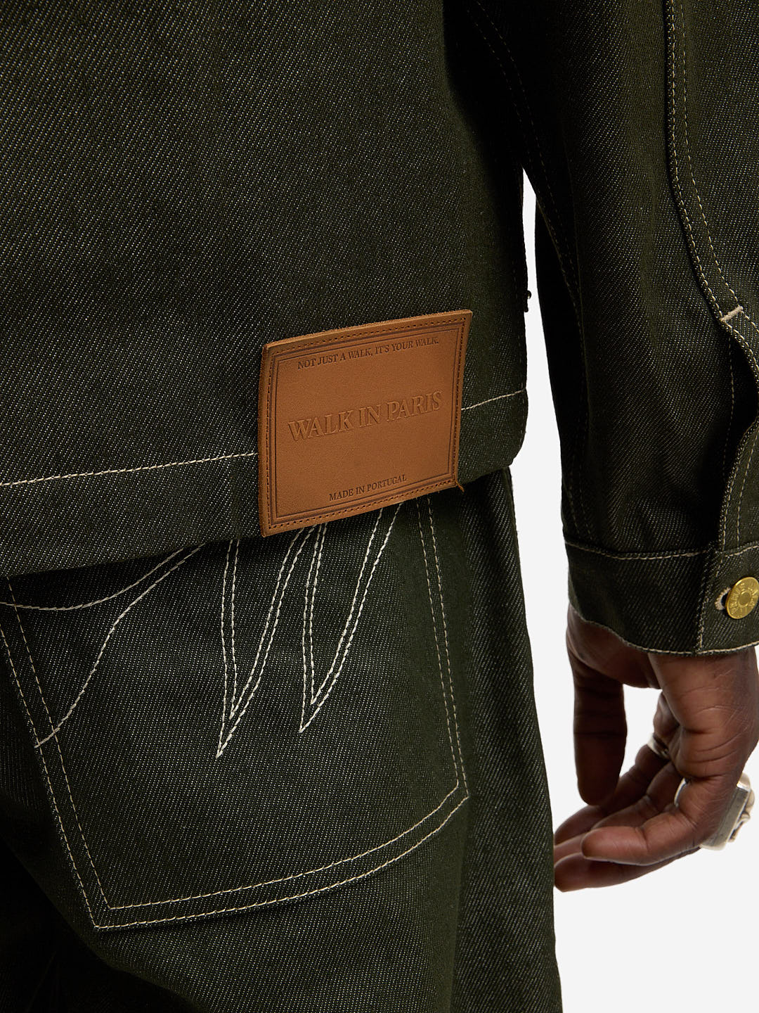 La veste du menuisier en denim vert
