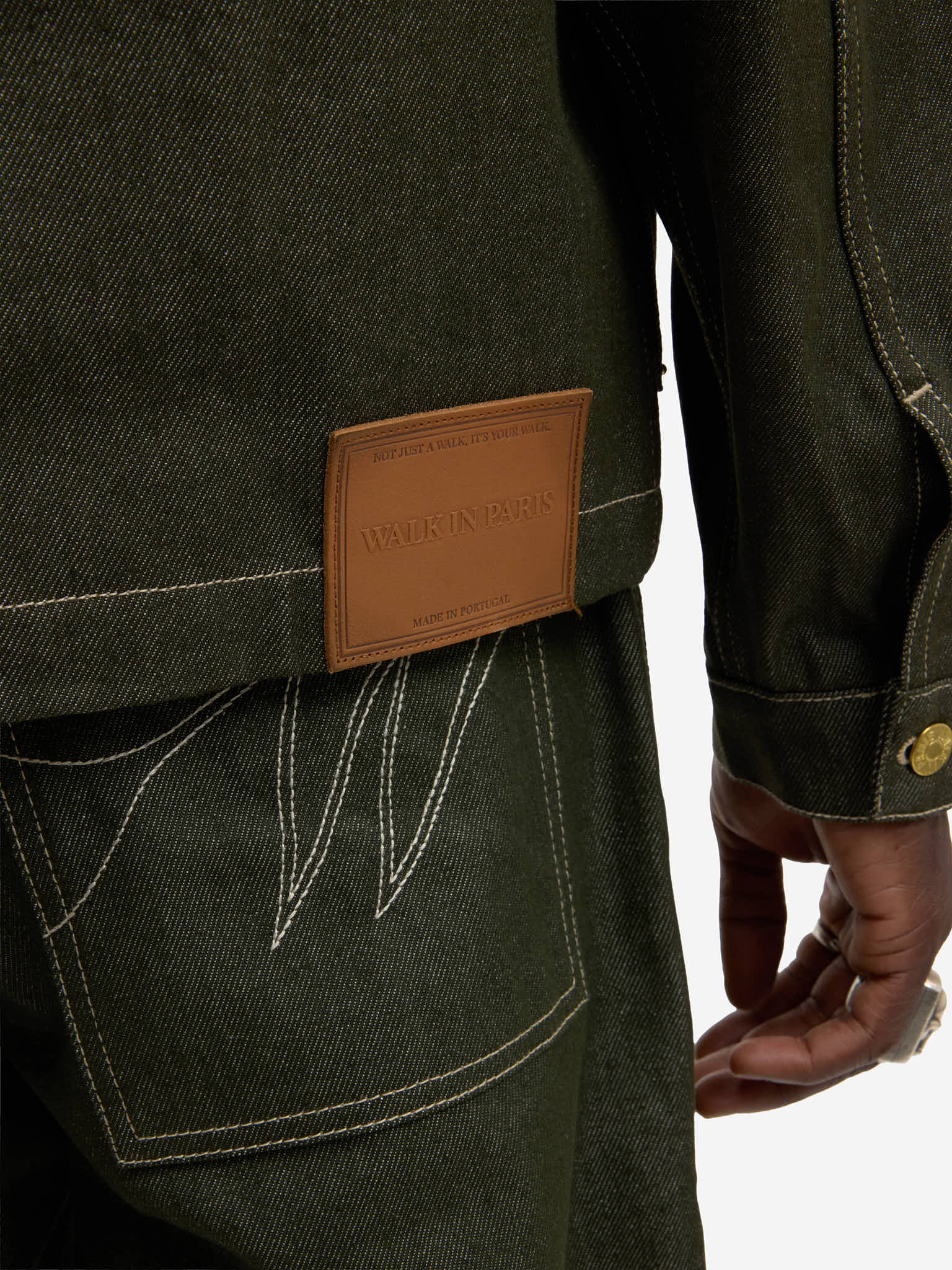 La veste du menuisier en denim vert 15