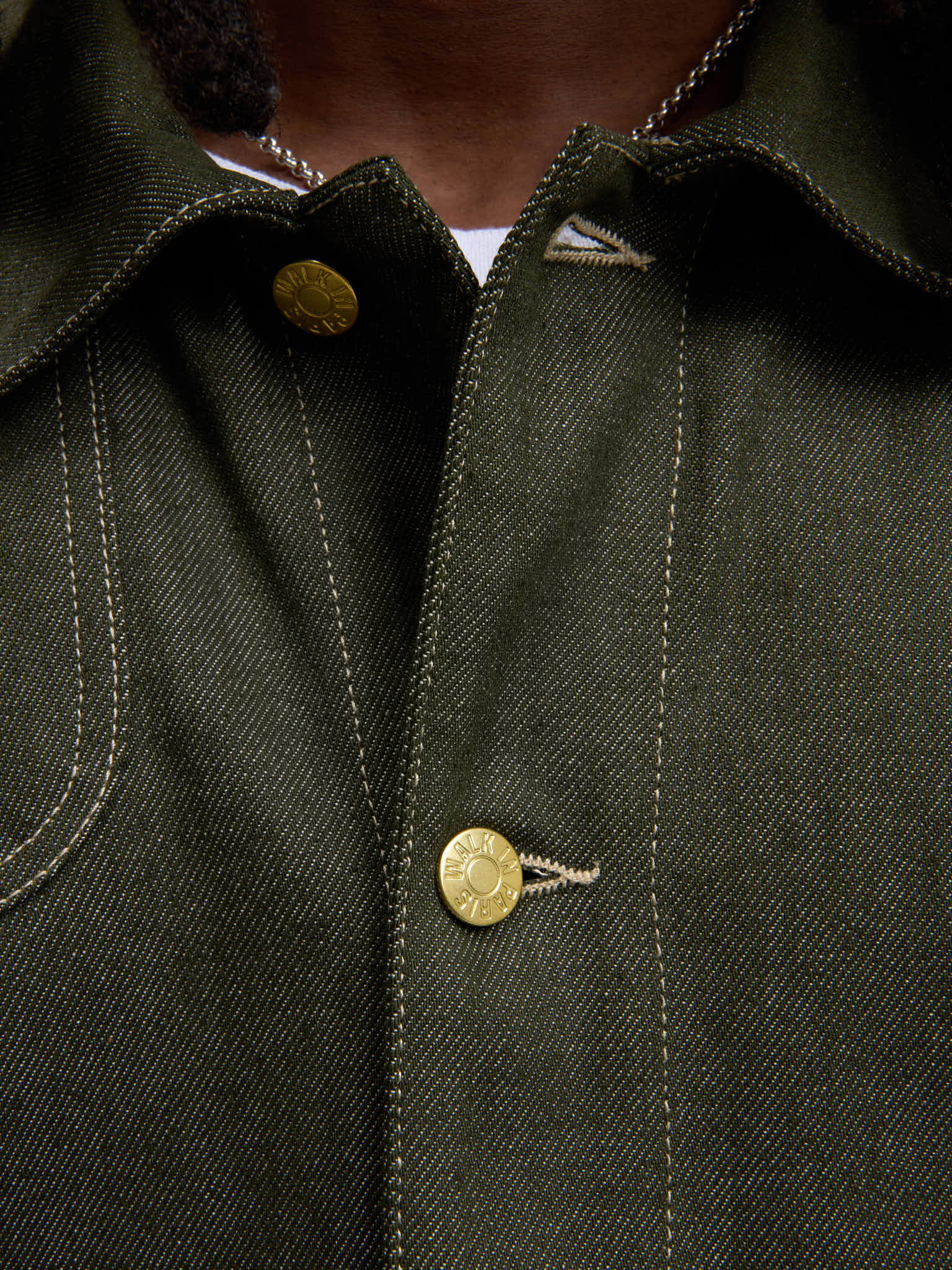 La veste du menuisier en denim vert 11