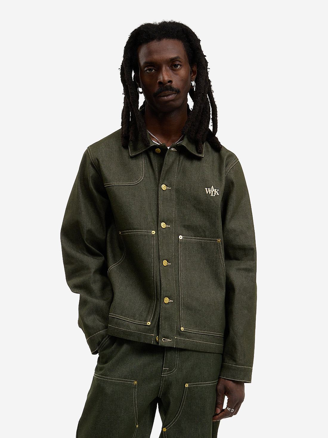 La veste du menuisier en denim vert