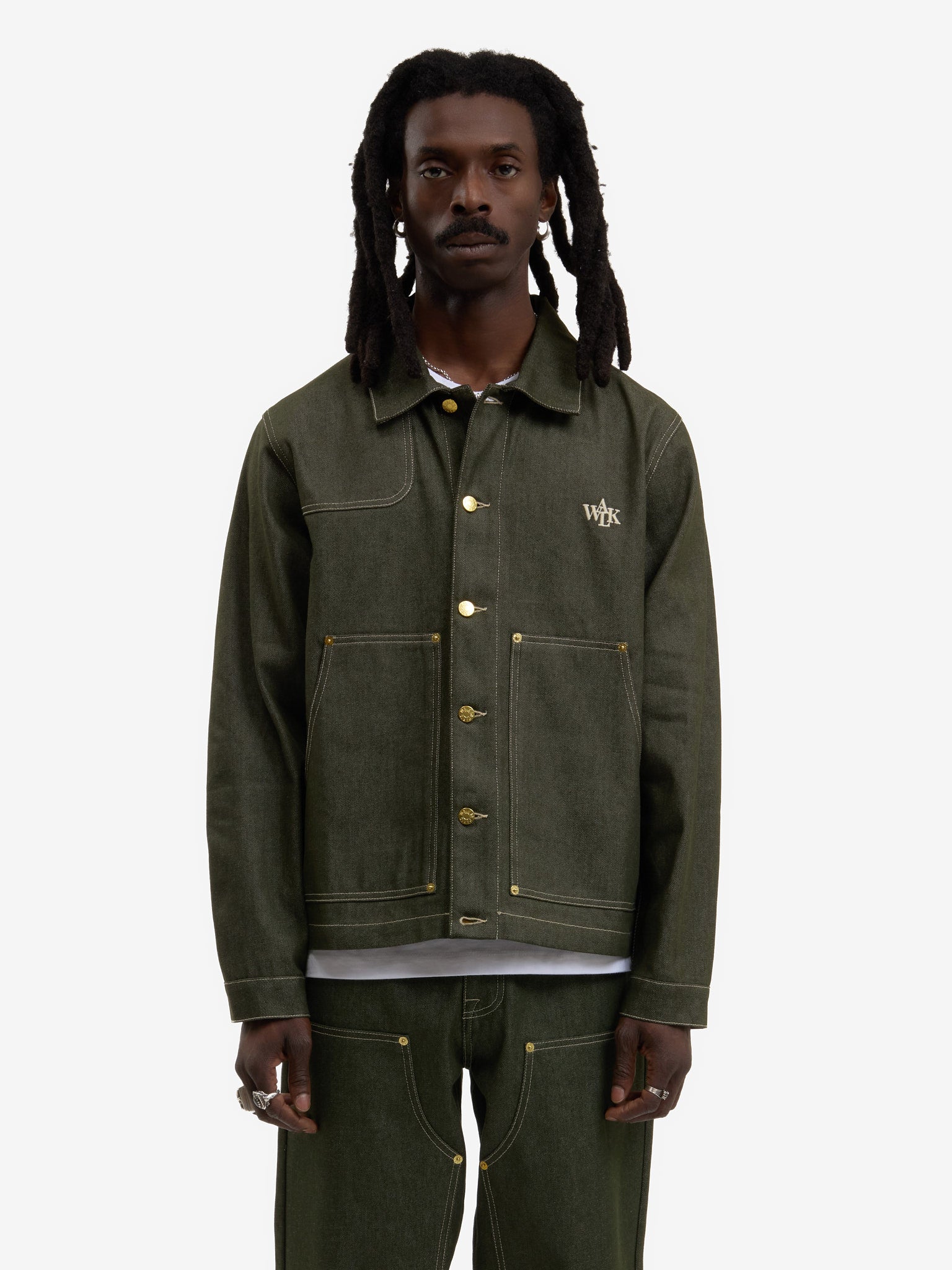 La veste du menuisier en denim vert 3