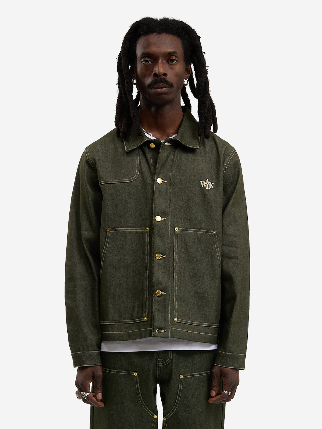 La veste du menuisier en denim vert