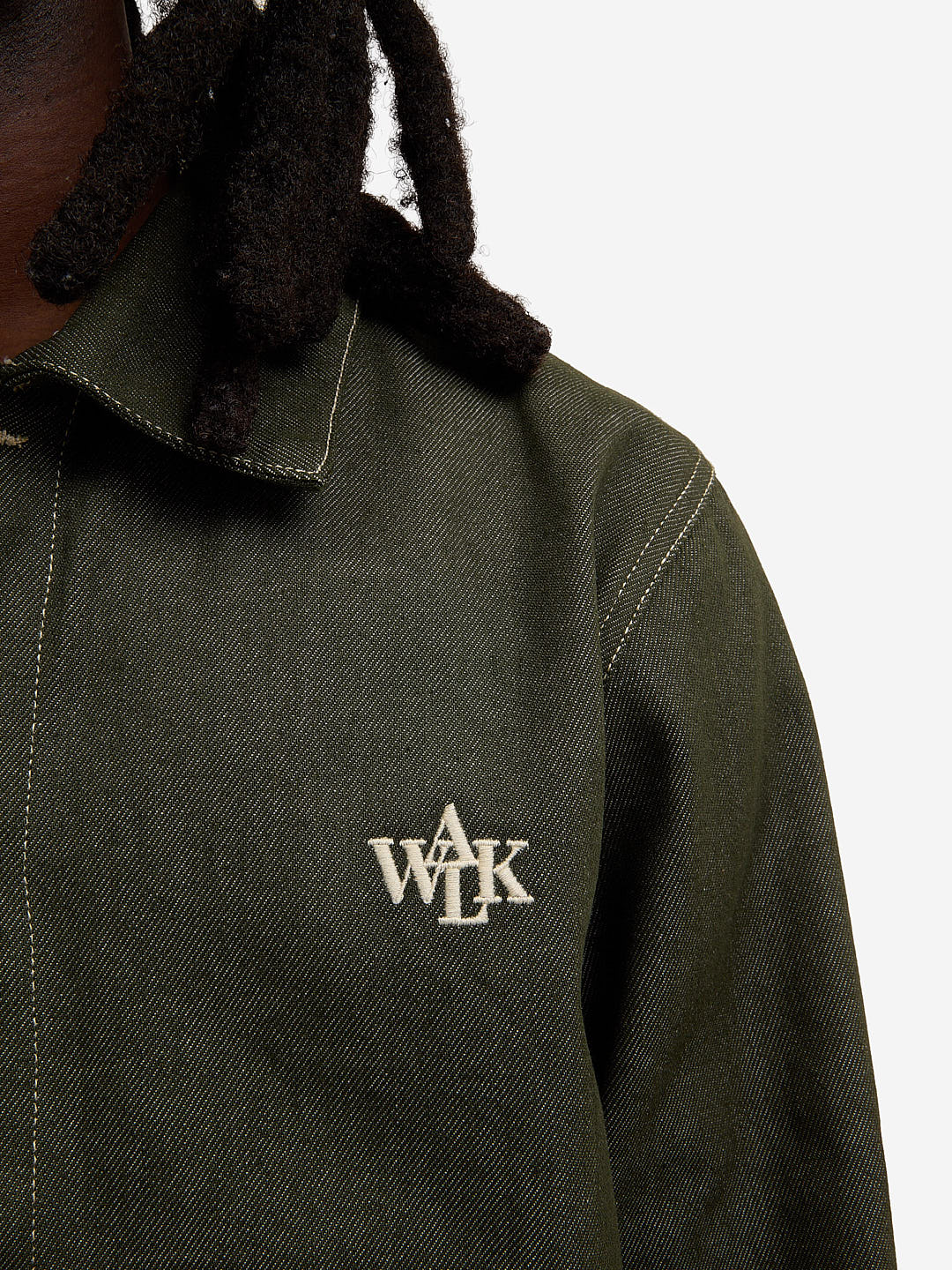 La veste du menuisier en denim vert