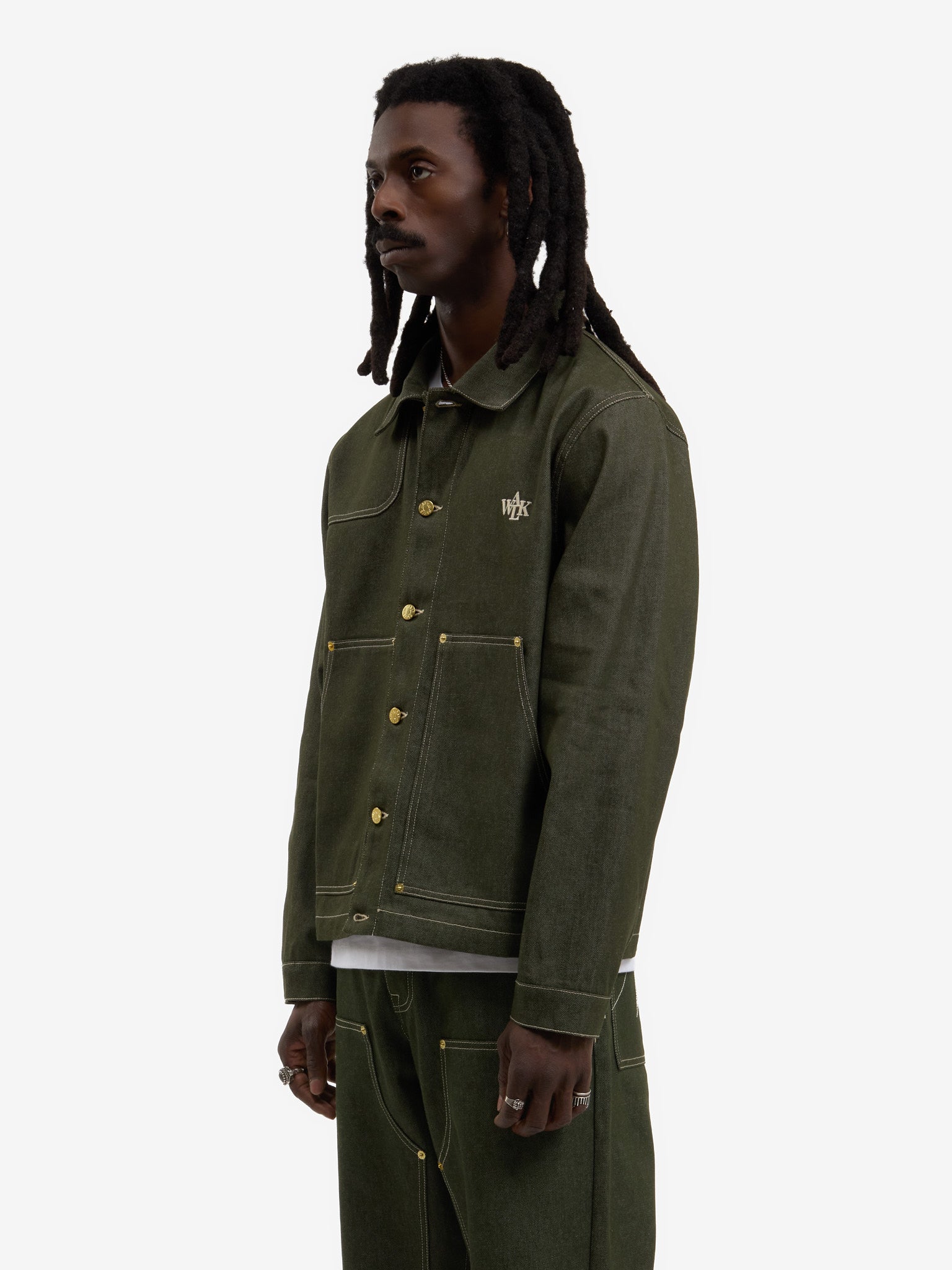 La veste du menuisier en denim vert 4