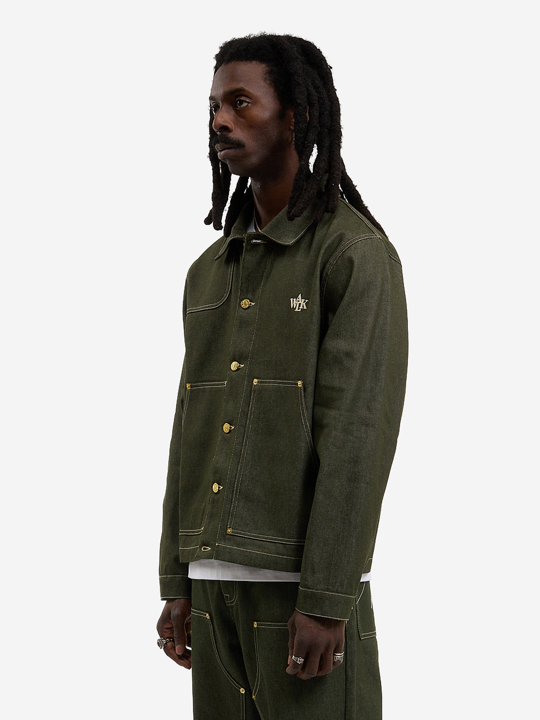 La veste du menuisier en denim vert